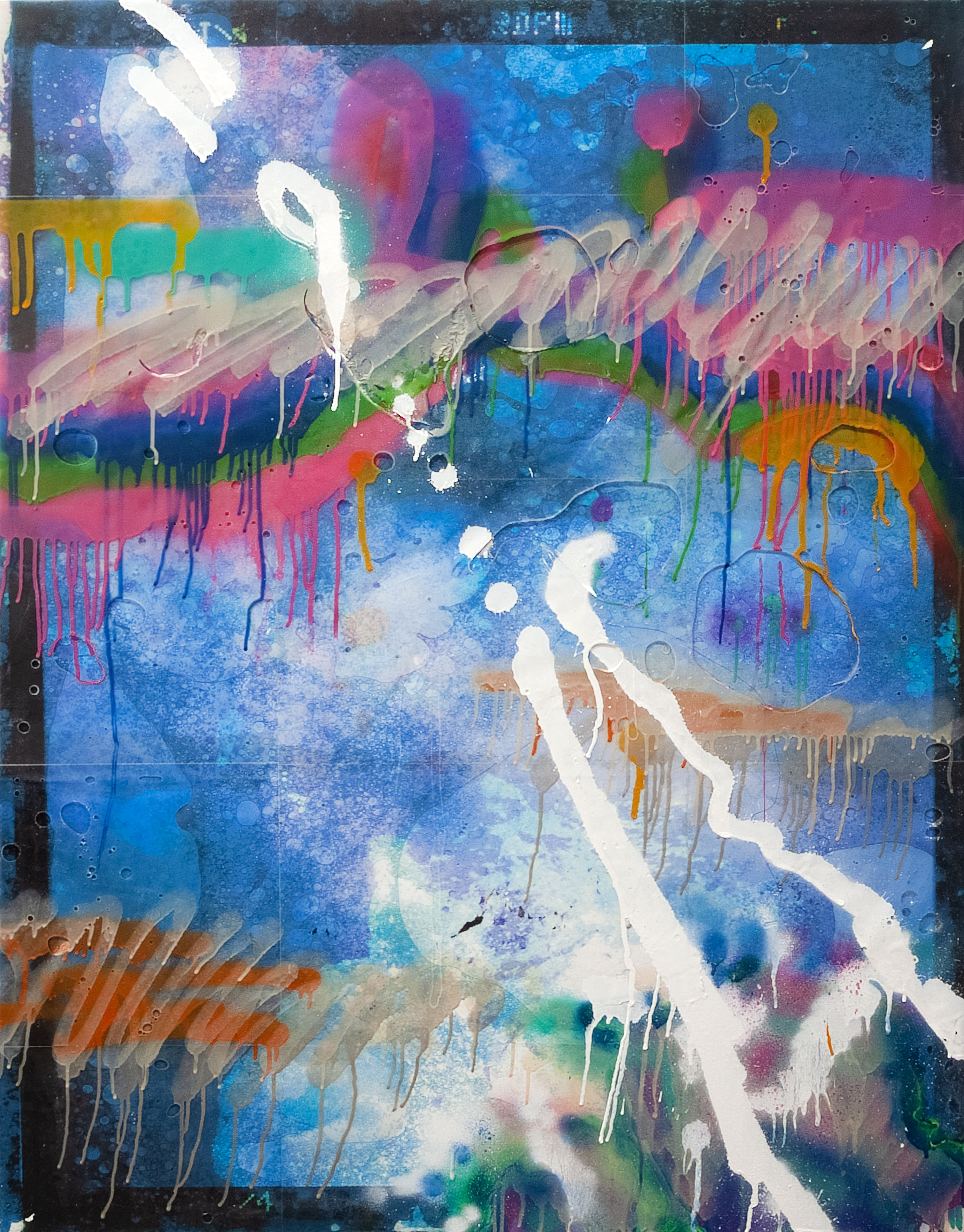 2405001 Stuffed Moments, 2024, Acrylic, Epoxy Resin over Pigment Printed Paper on Canvas, 130.3 x 102 x 3.3cm