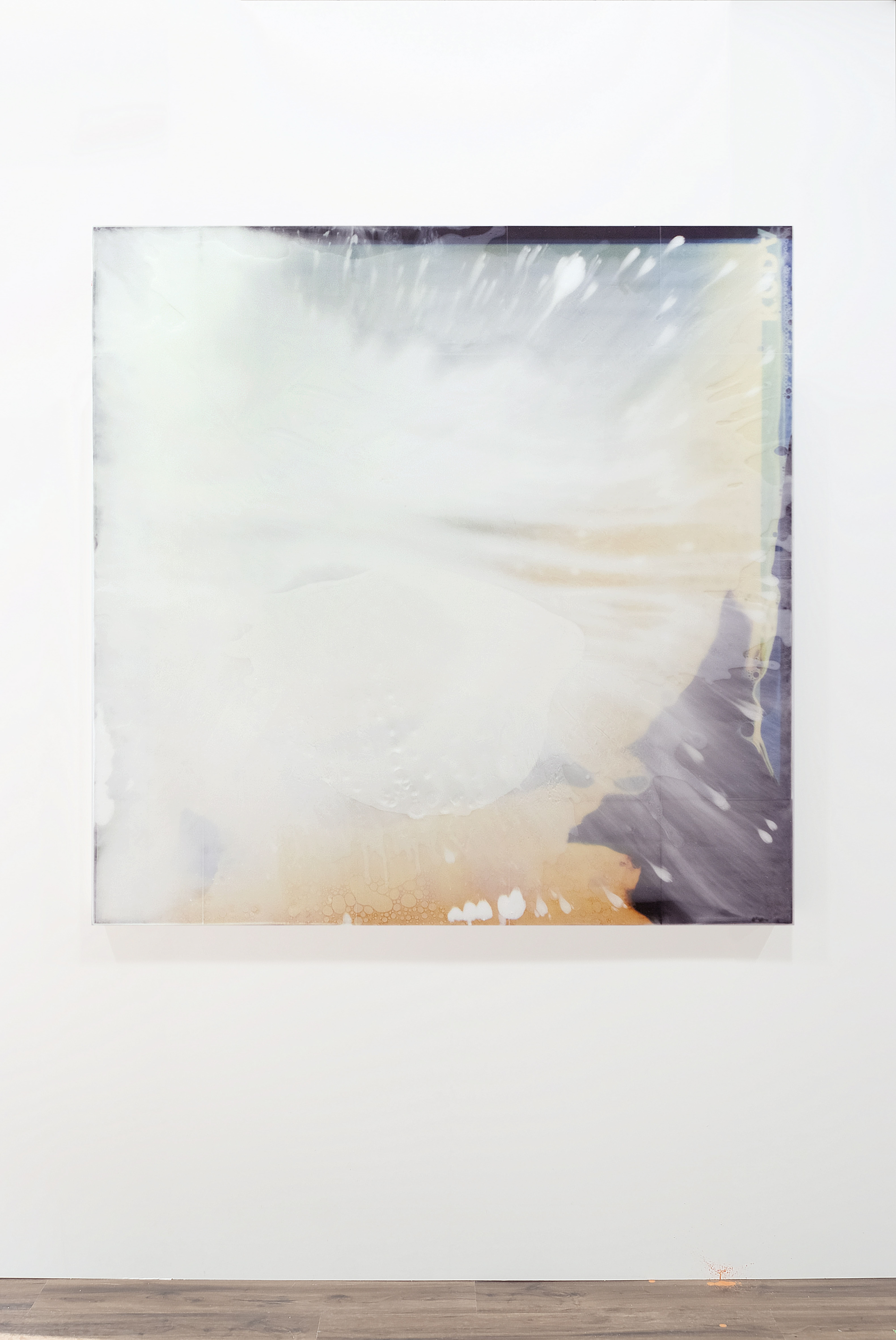 2304001 Behind the veil, 2023, Acrylic, Epoxy Resin, Pigment Printed Papers on Canvas, 130 x 130 x 4cm
