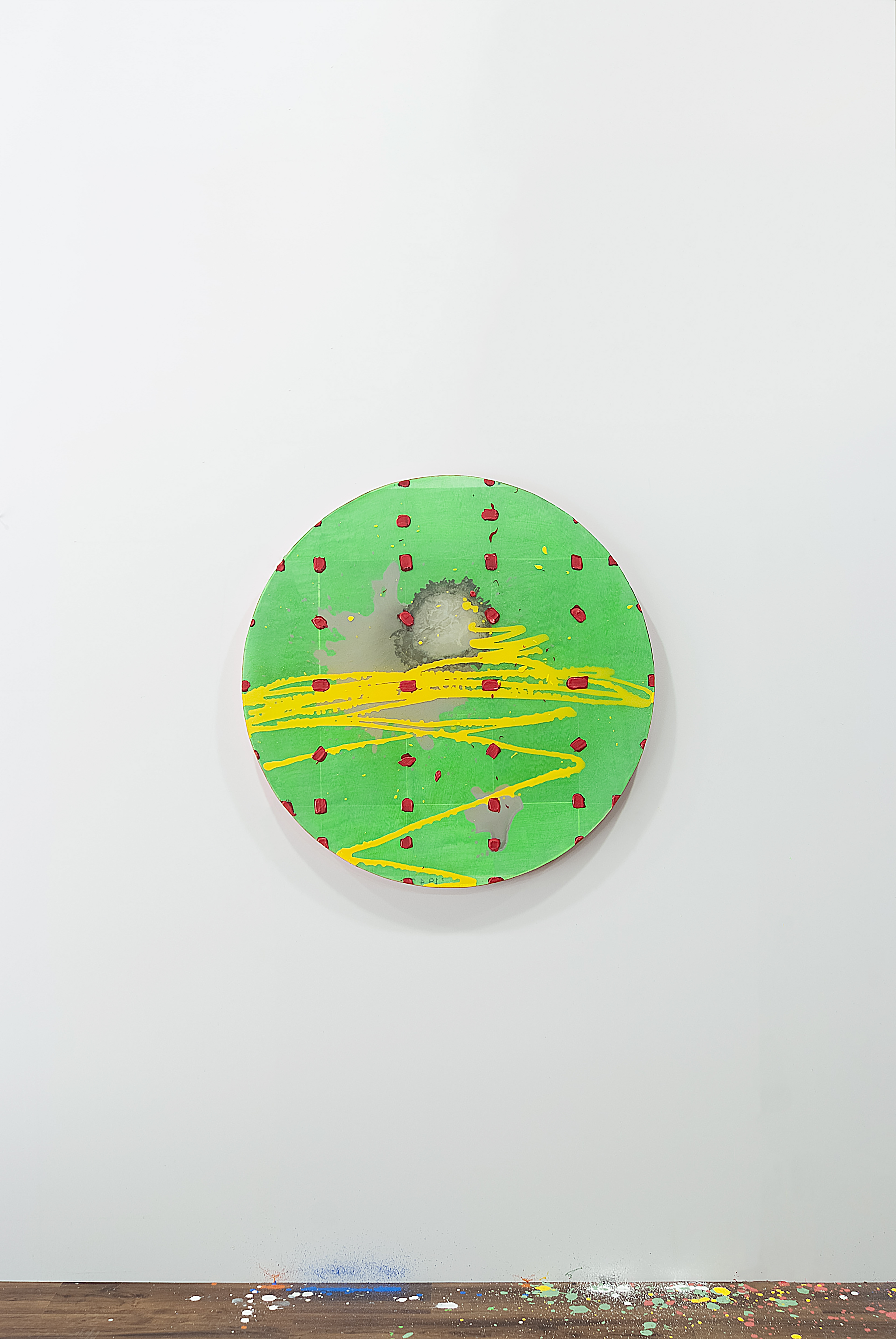 2303004 Case 1, 2023, Acrylic, Epoxy Resin, Pigment Printed Papers on Canvas, Dia. 98cm