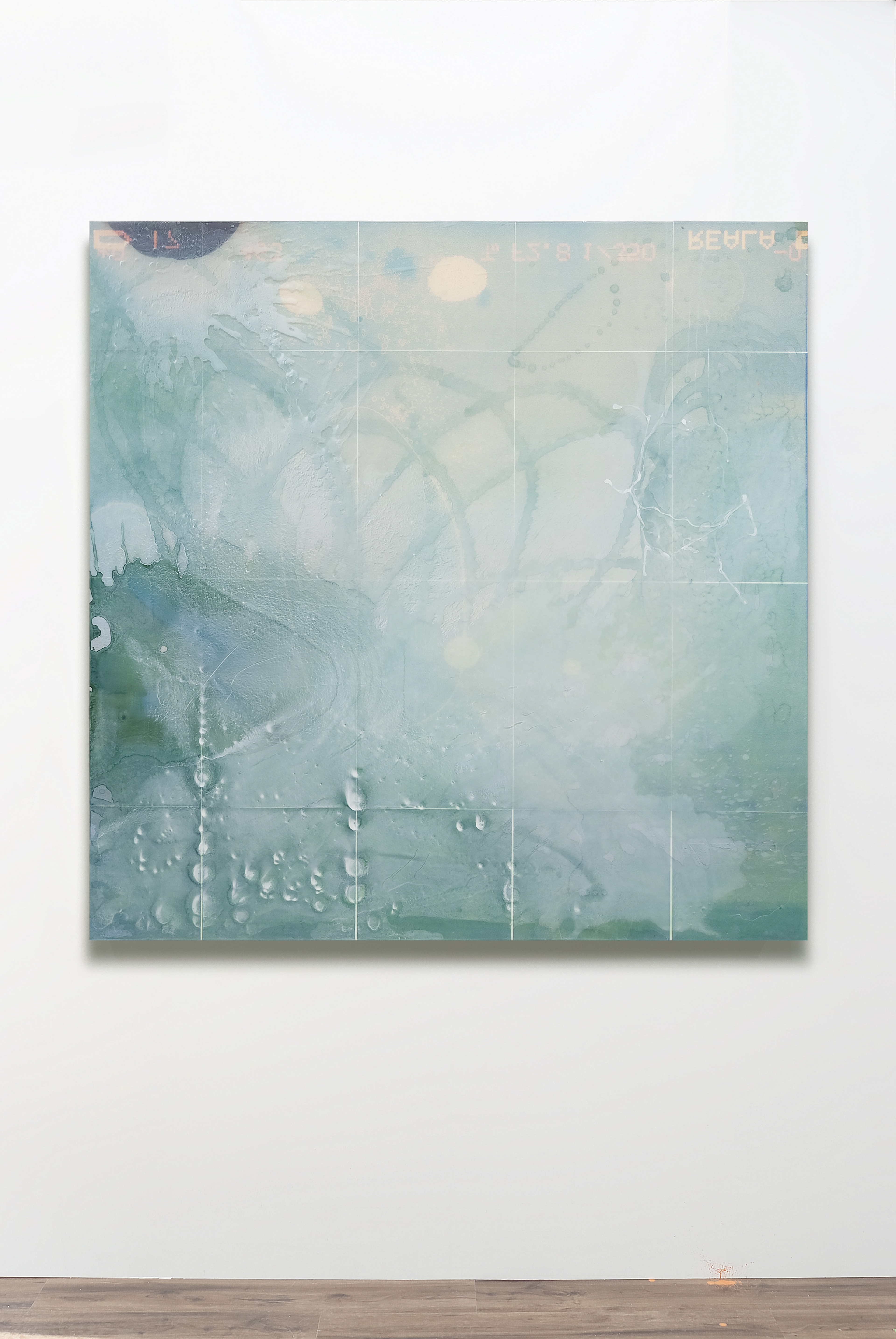 2304005 Behind the veil, 2023, Acrylic, Epoxy Resin, Pigment Printed Papers on Canvas, 130 x 130 x 4cm