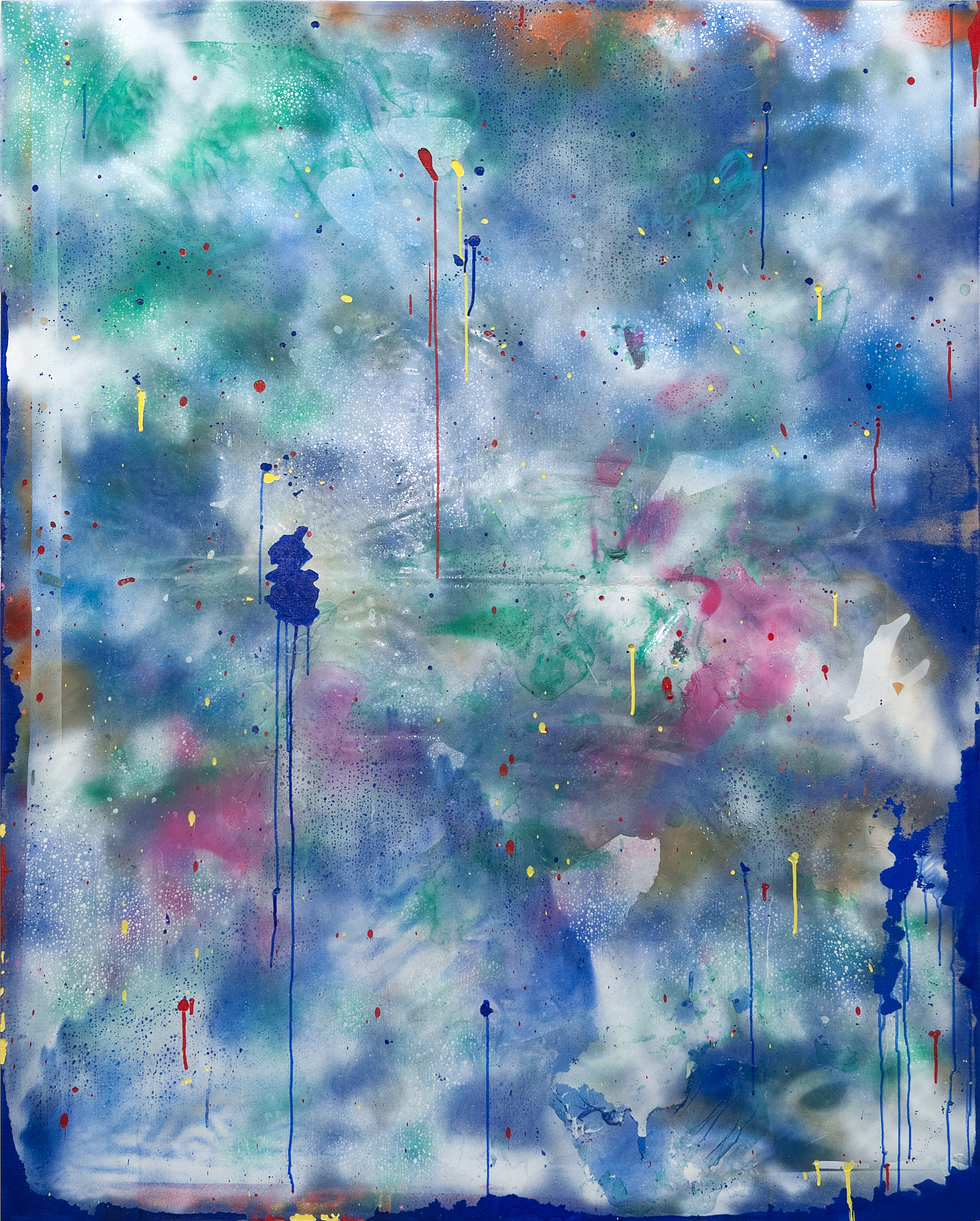 2407002 Sky on Blue Screen, 2024, Acrylic, Epoxy Resin on Canvas, 162.2 x 130 x 3.3cm