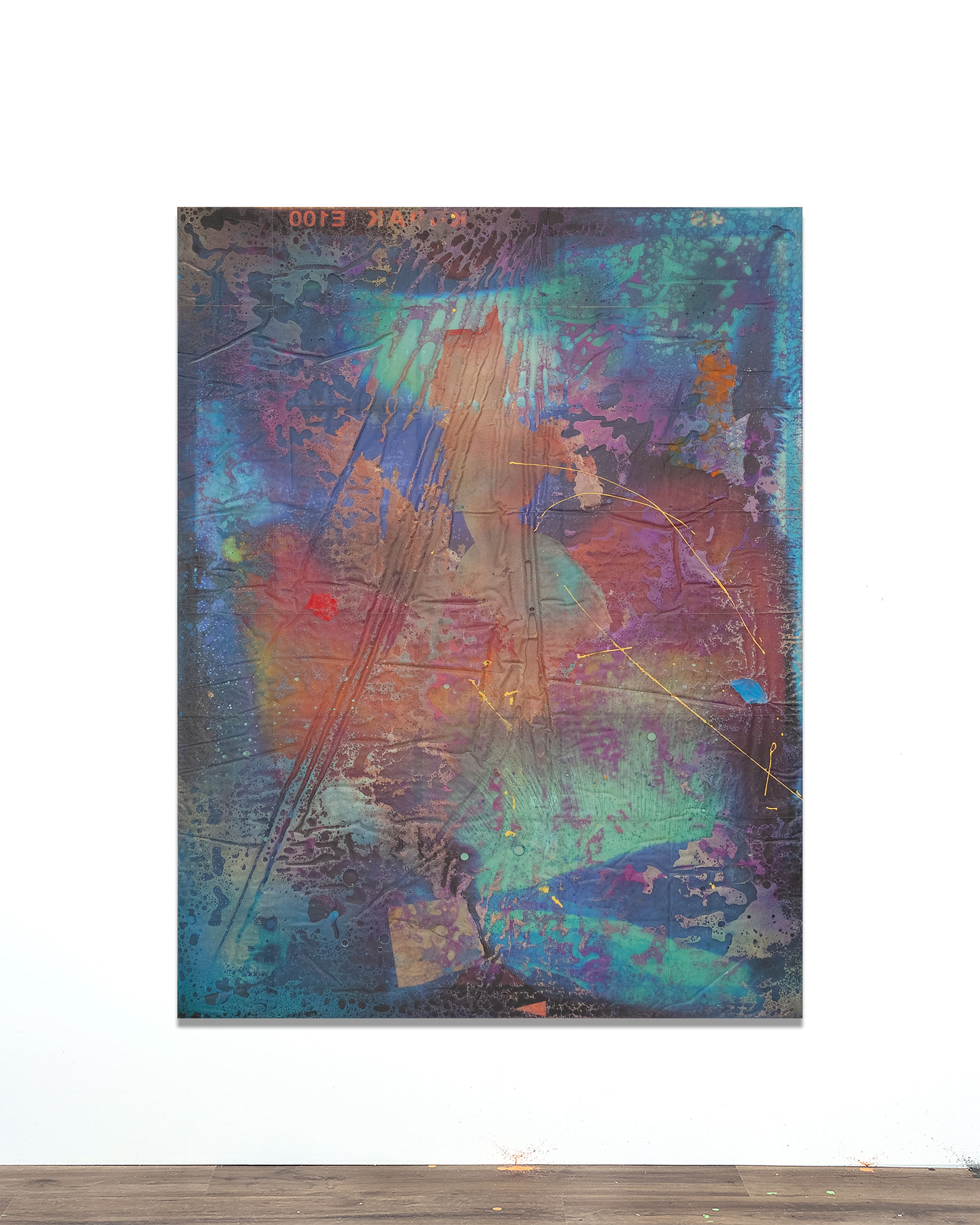 2502003 After One Year, 2025, Acrylic, Epoxy Resin over Pigment Printed Paper on Canvas, 162.2 x 125 x 4cm