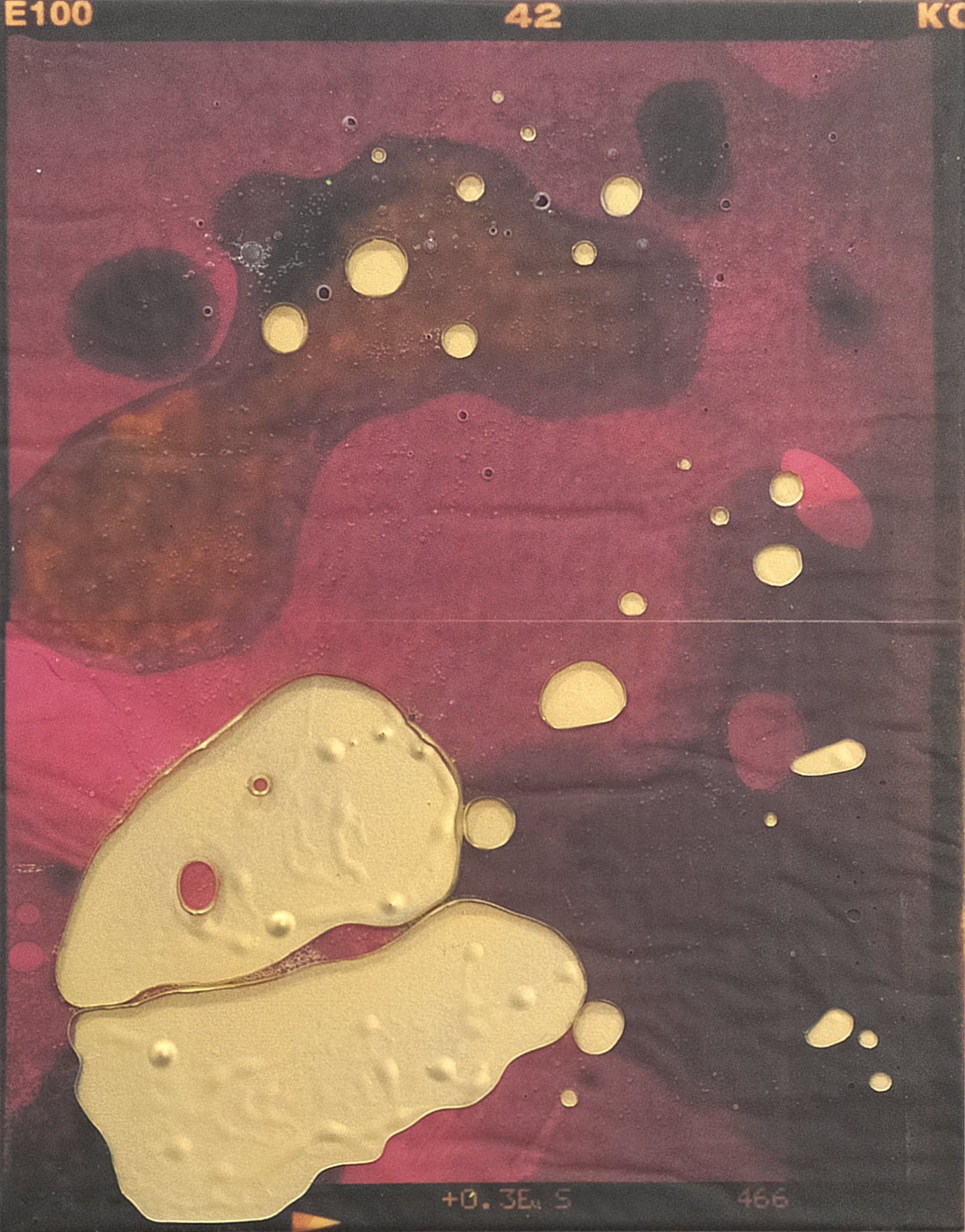 2507001 Some Month Some Day, 2025, Collage of Pigmented Dye-Printed Photo Paper on Canvas followed by Acrylic Paint and Synthetic Resin(Epoxy), 53 x 41.5 x 4cm