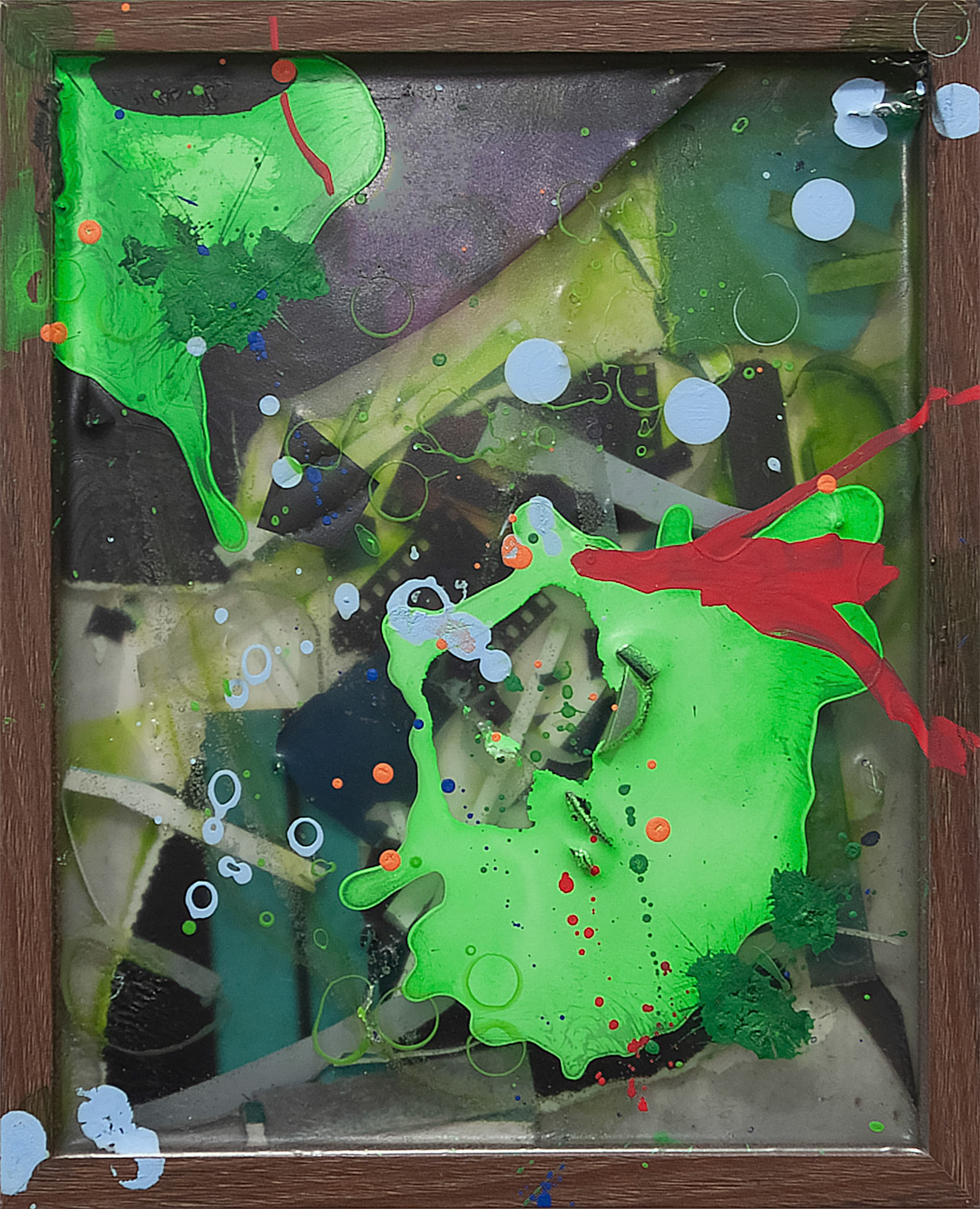 2402002 Broken R.G.B., 2024, Mixed Media on Wood Frame, 27 x 21.9 x 3cm