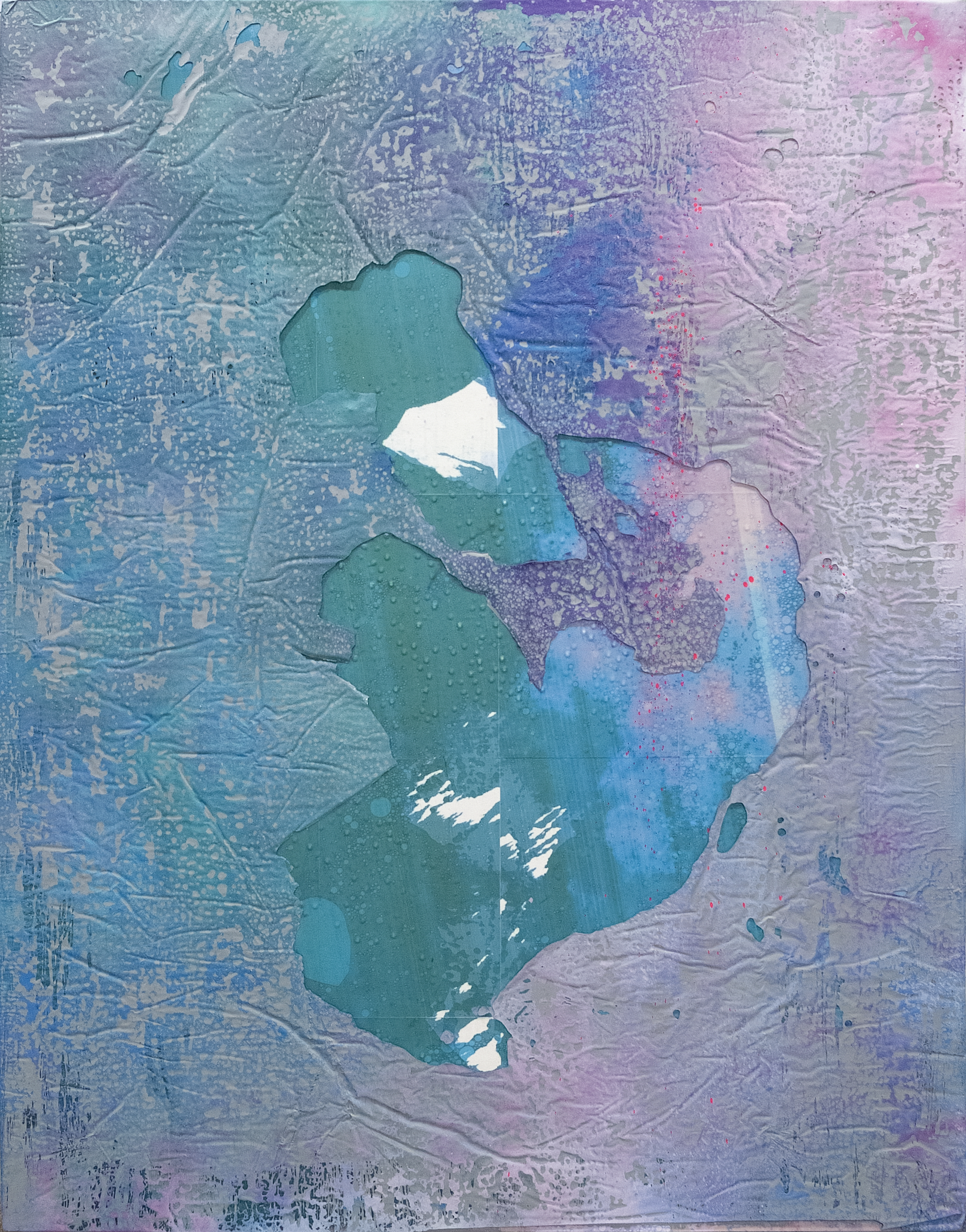 2509003 Chorus, 2025, Collage of Pigmented Dye-Printed Photo Paper on Canvas followed by Acrylic Paint and Synthetic Resin(Epoxy), 193.9 x 152 x 4cm