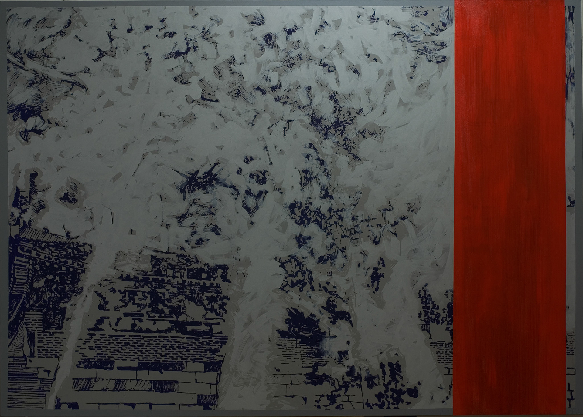 Simulation=2, 2010, Mixed Media on Canvas, 130.3 x 193.9cm