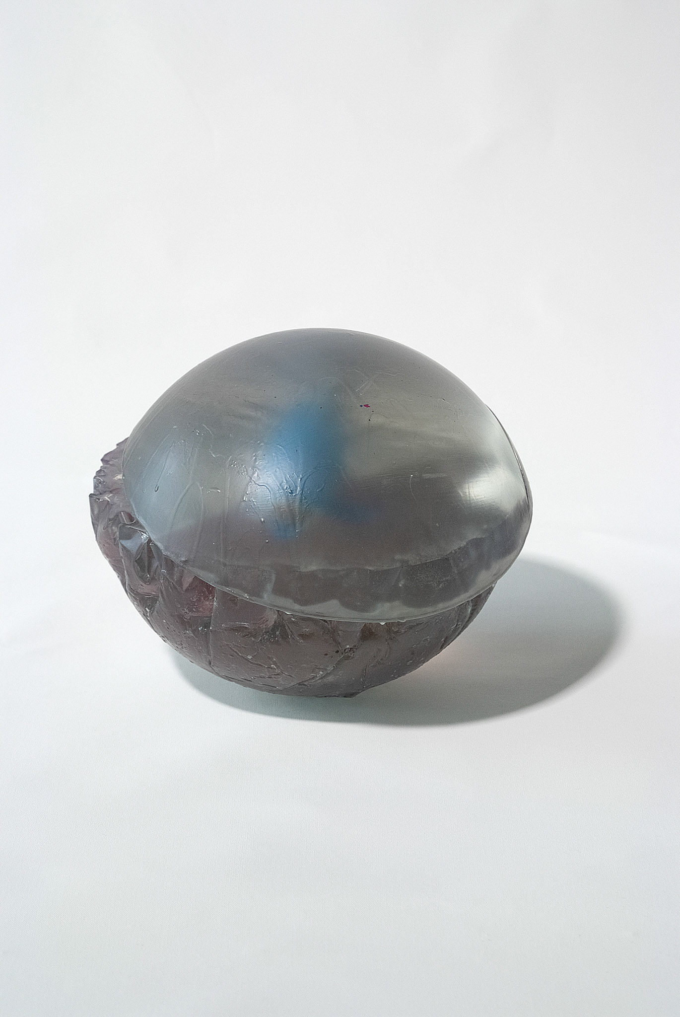 2511002 The Weight of Contextlessness(B), 2025, Synthetic Resin(Epoxy), Fake Shark, Residues of Canvas Works, ca. 25(h.) x 32(w.) x 30(d.)cm