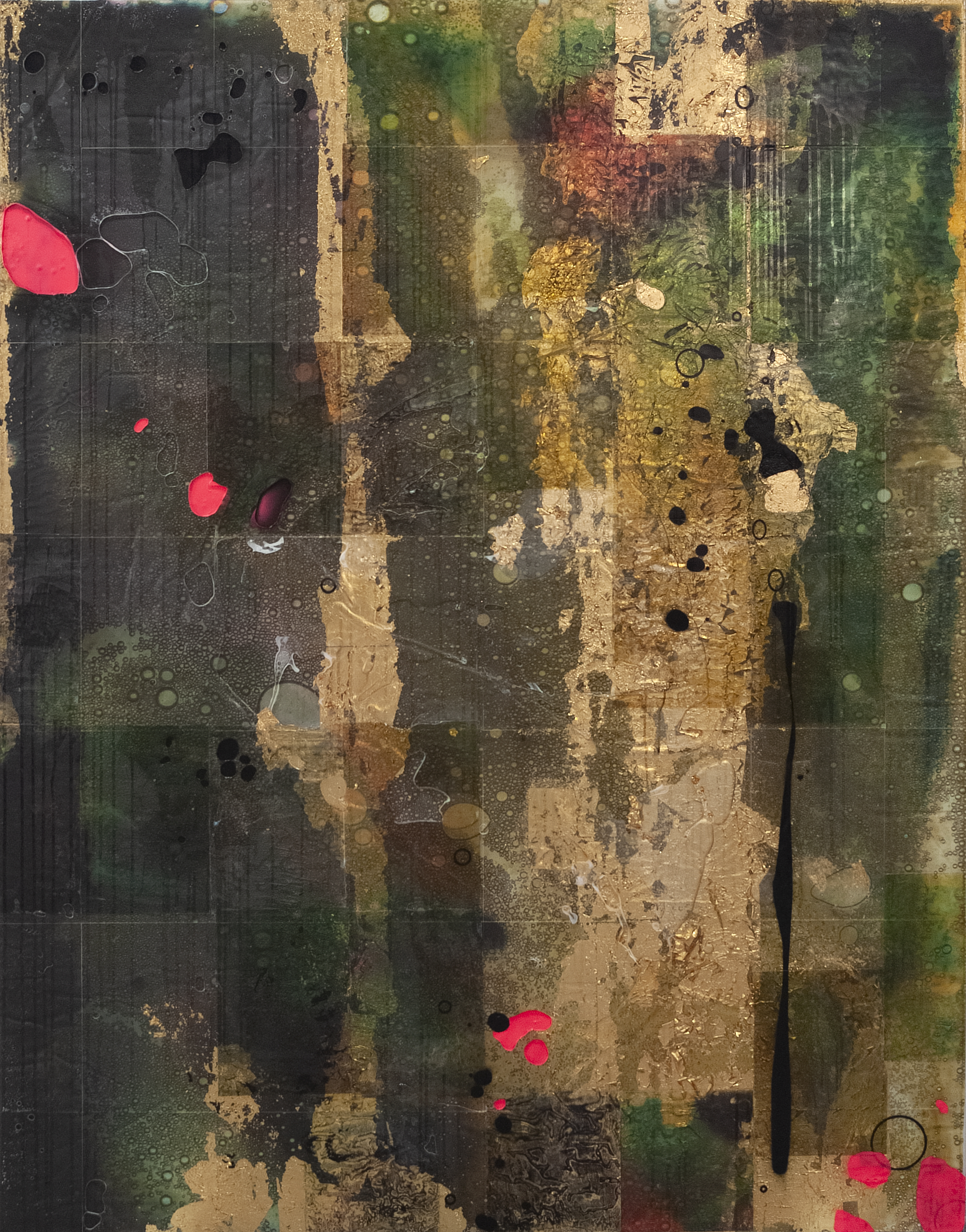 2508001 Chorus, 2025, Collage of Pigmented Dye-Printed Photo Paper on Canvas followed by Acrylic Paint and Synthetic Resin(Epoxy), 193.9 x 152 x 4cm