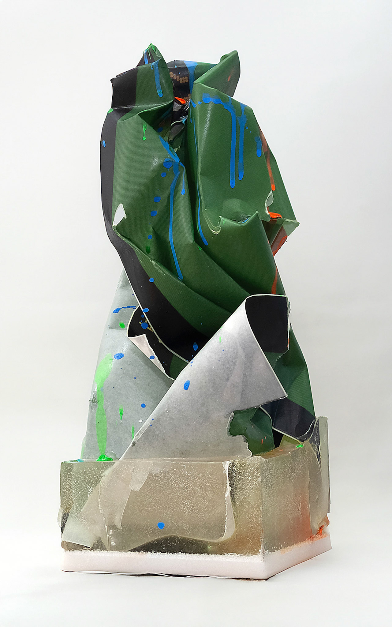 2401002 Word, 2024, Epoxy Resin, Pigment Printed Paper, 15 x 15 x 34cm