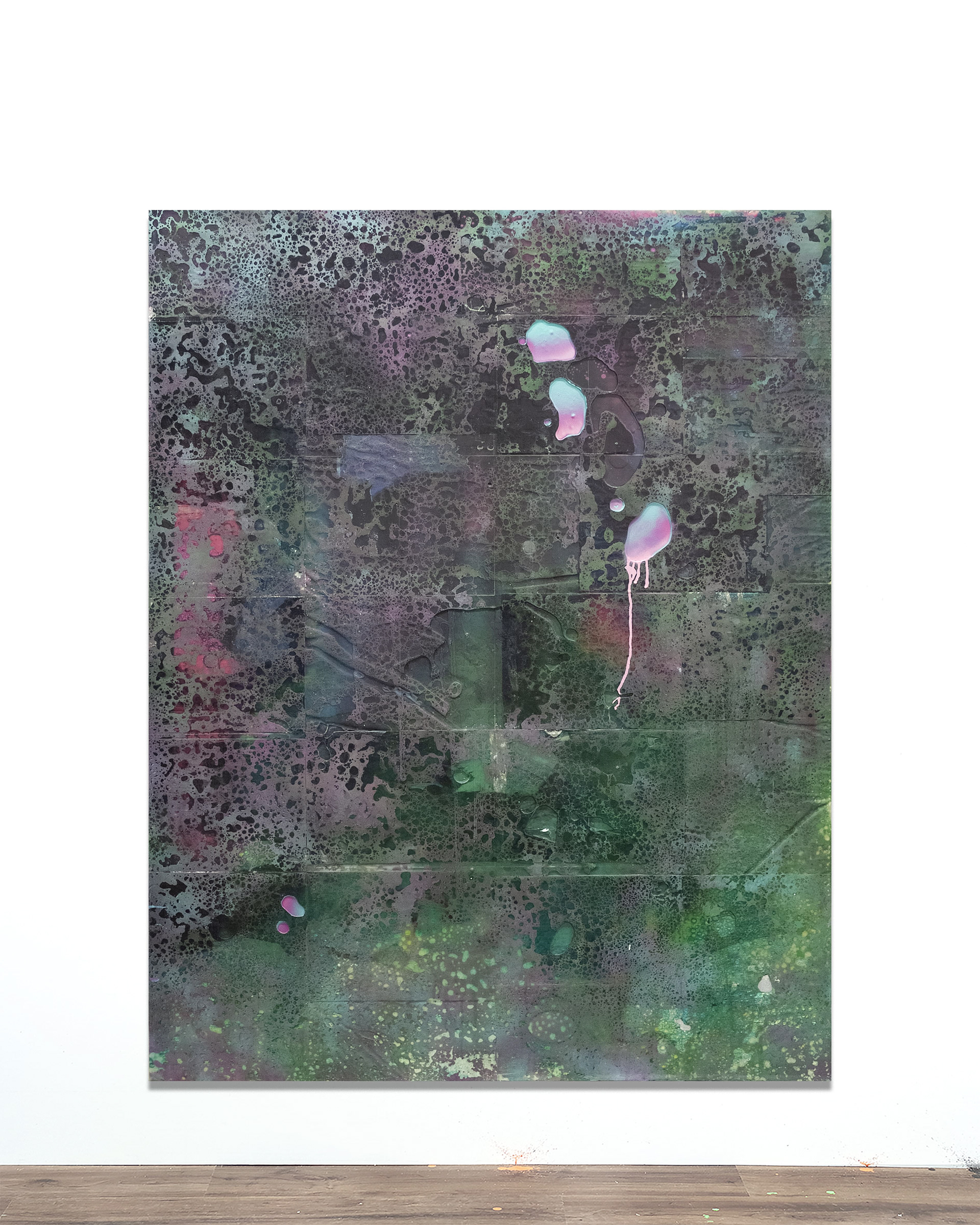 2509001 Chorus, 2025, Collage of Pigmented Dye-Printed Photo Paper on Canvas followed by Acrylic Paint and Synthetic Resin(Epoxy), 193.9 x 152 x 4cm