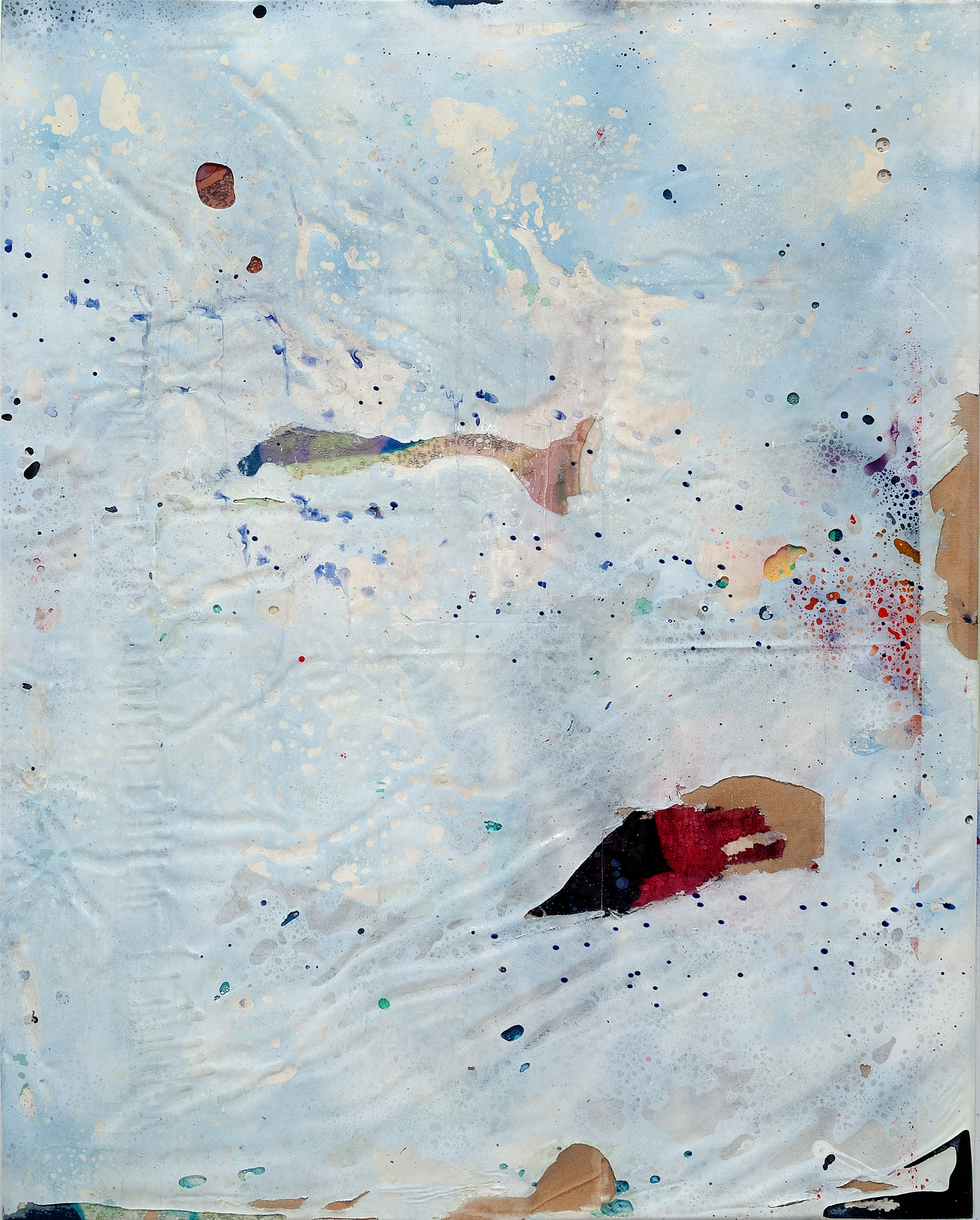 2407005 Lycoris Squamigera, 2024, Acrylic, Epoxy Resin over Pigment Printed Paper on Canvas, 162.2 x 130 x 4cm