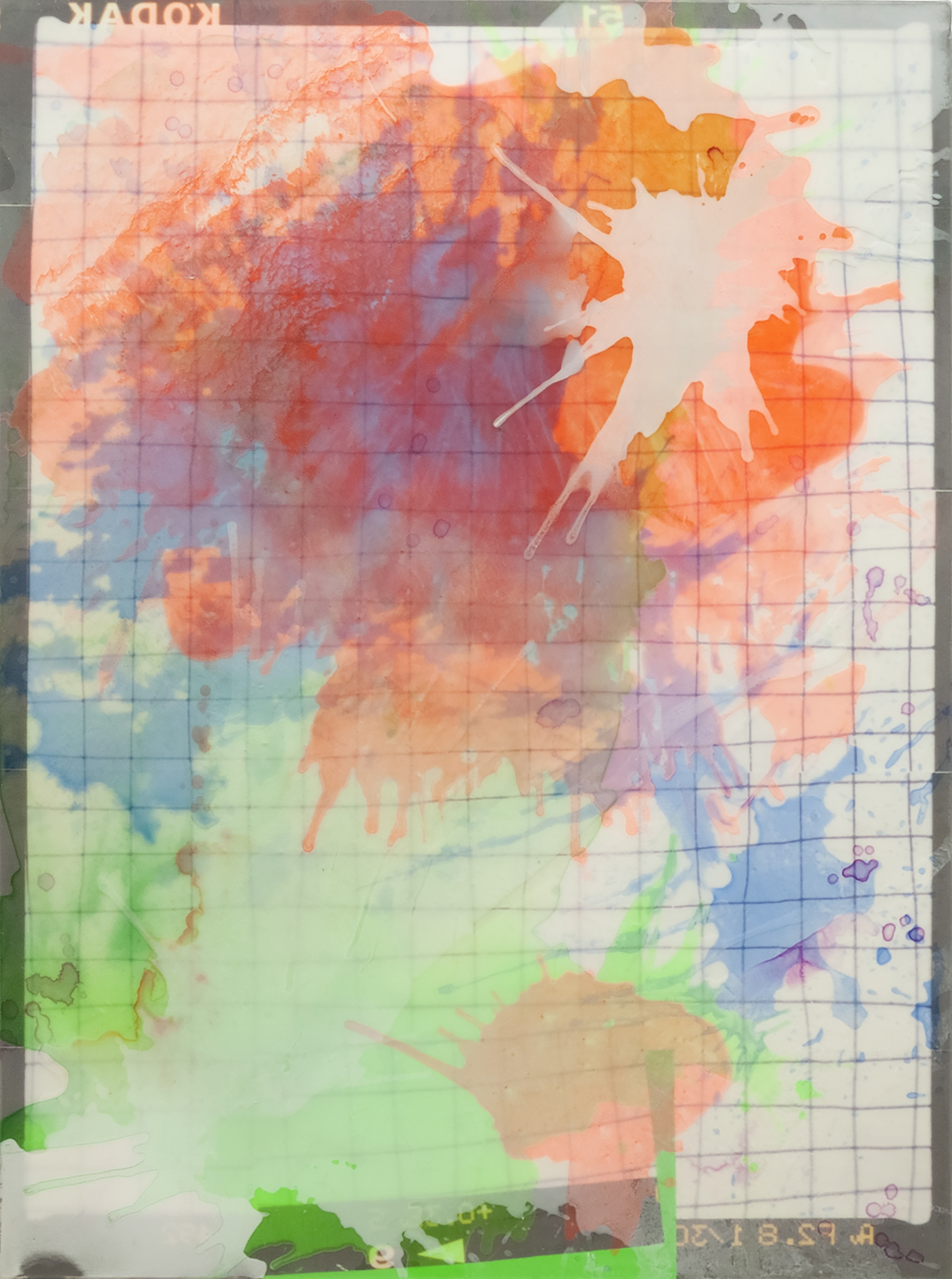 2305001 Broken RGB, 2023, Acrylic, Epoxy Resin, Pigment Printed Papers on Canvas, 130.3 x 97 x 4cm