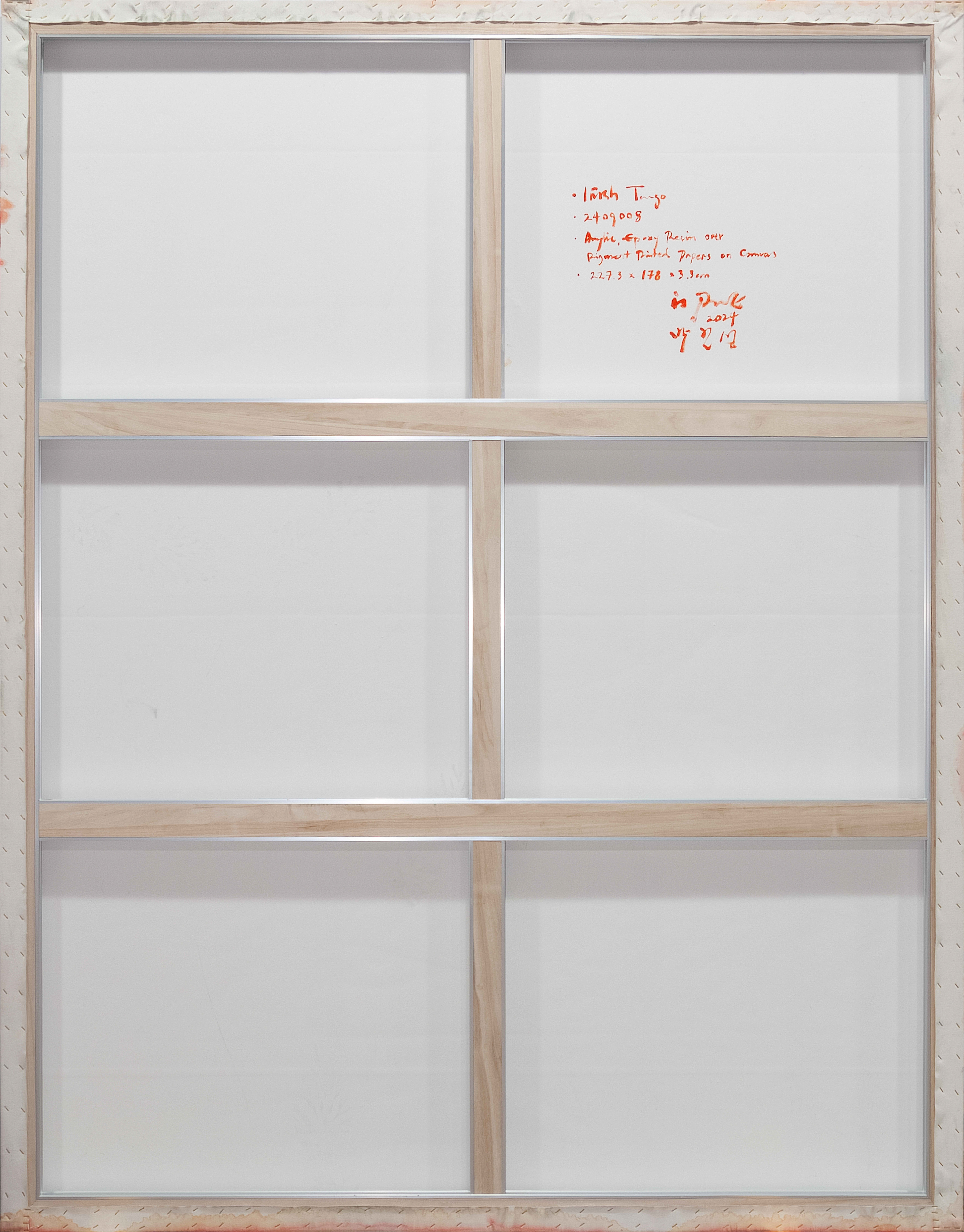 2409008 Irish Tango, 2024, Acrylic, Epoxy Resin over Pigment Printed Papers on Canvas, 227.3 x 178 x 3.3cm