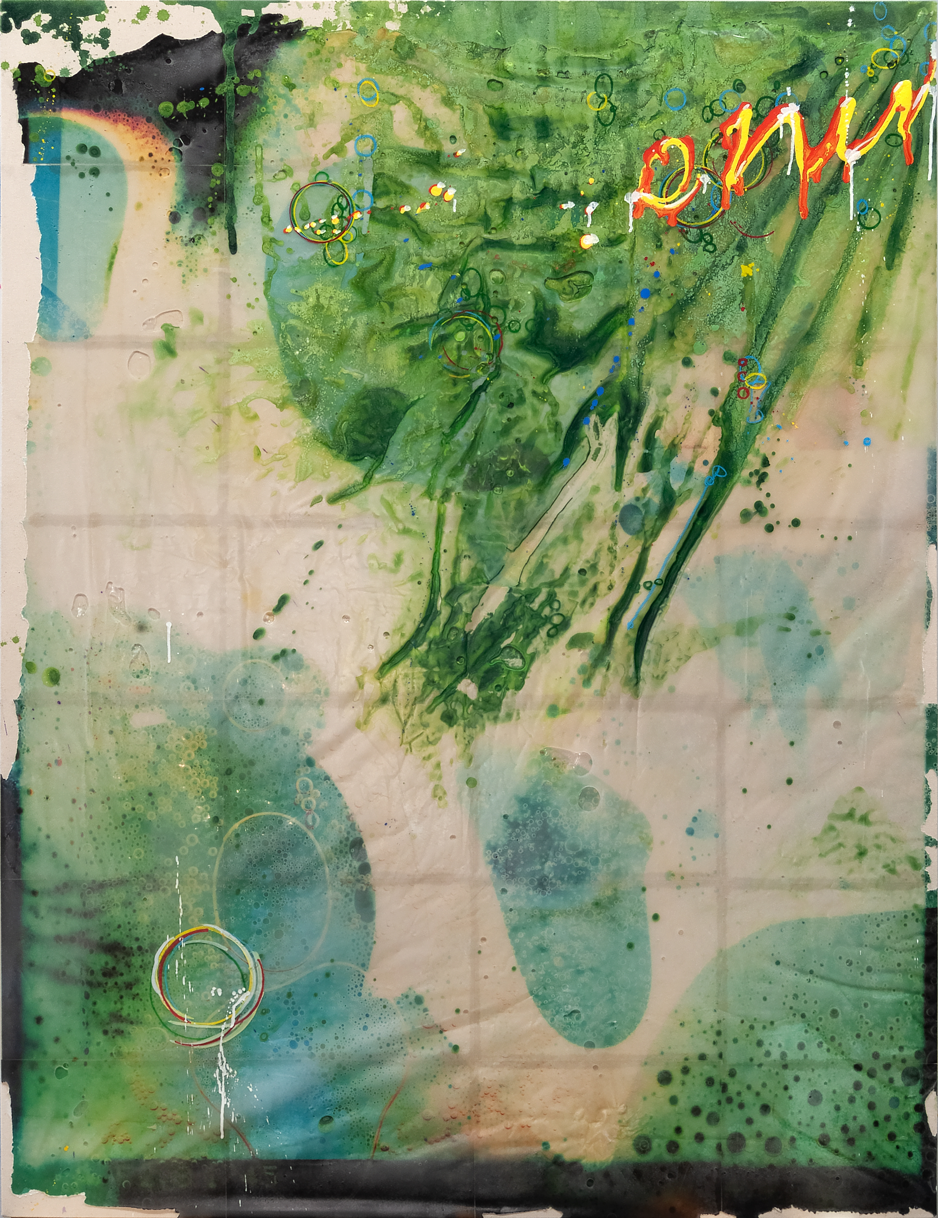 2309008 Unofficial Record, 2023, Mixed Media on Canvas, 145.5 x 112.1 x 3.3cm