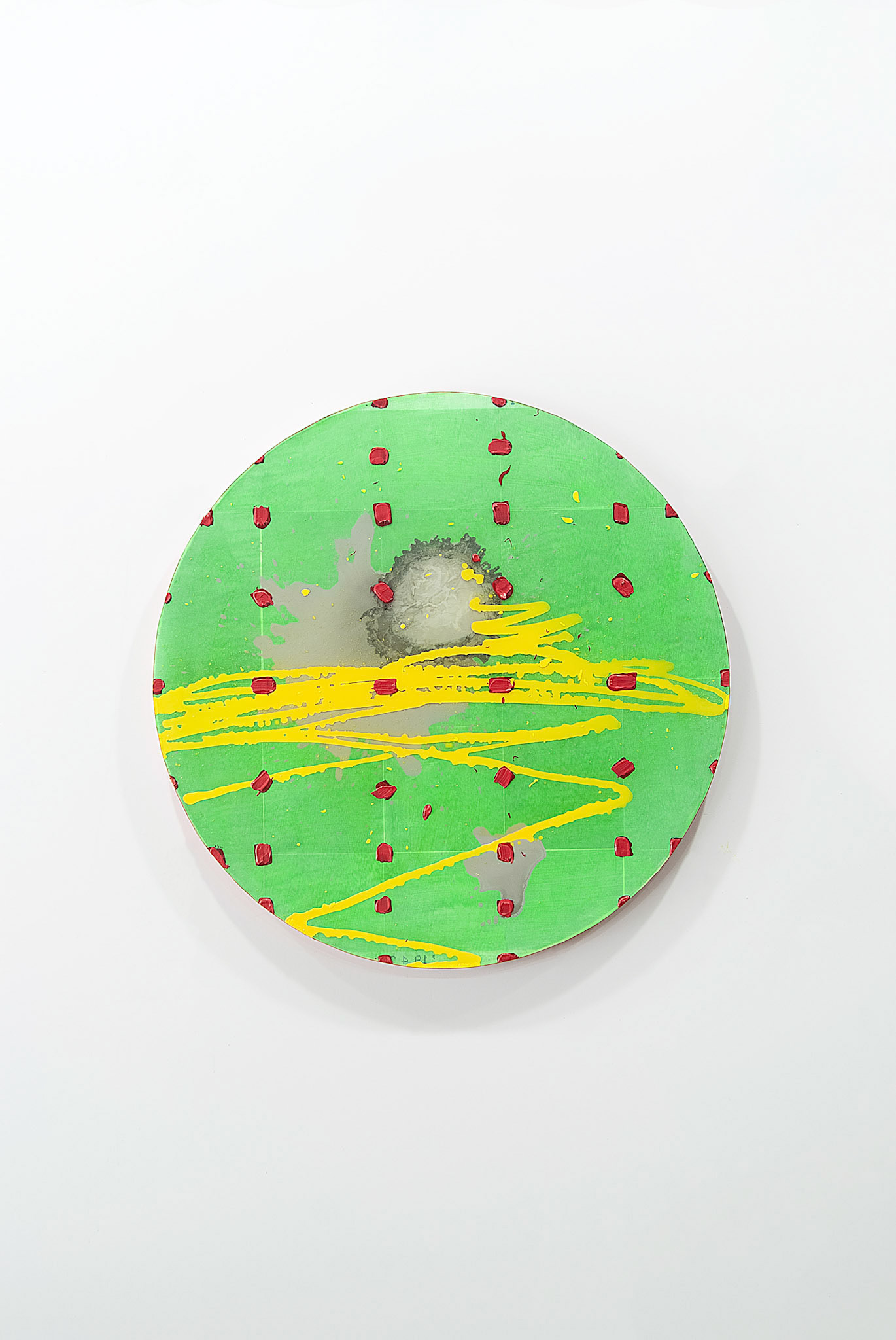 2303004 Case 1, 2023, mixed media on wood panel canvas, dia. 98cm