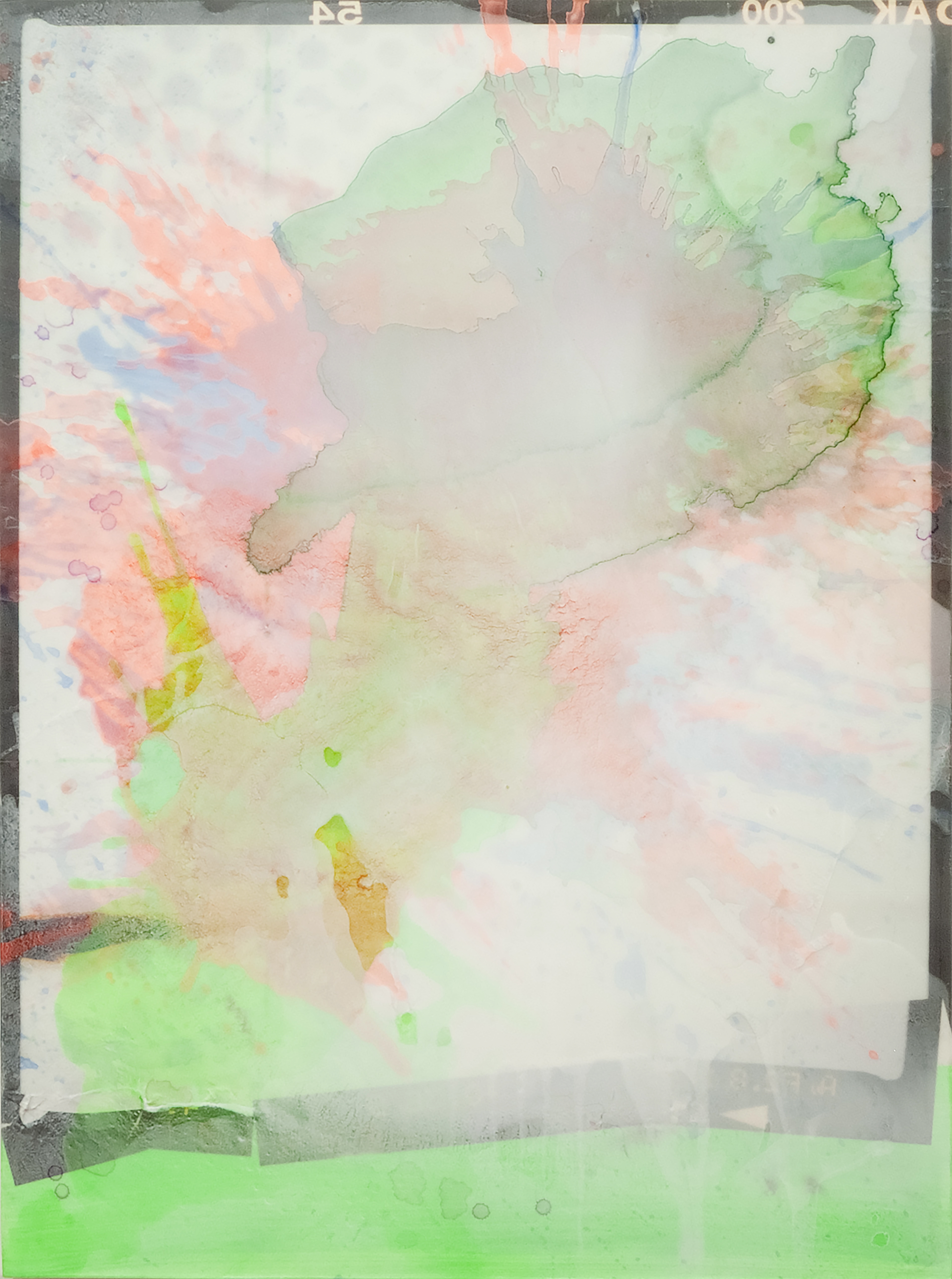 2305003 Broken RGB, 2023, Acrylic, Epoxy Resin, Pigment Printed Papers on Canvas, 130.3 x 97 x 4cm