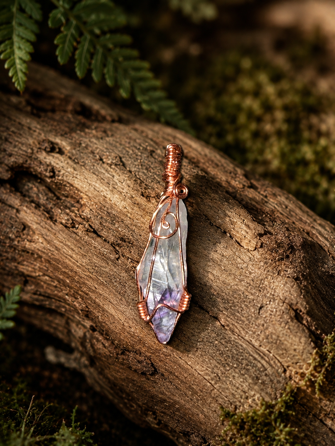 Amethyst Copper Pendant