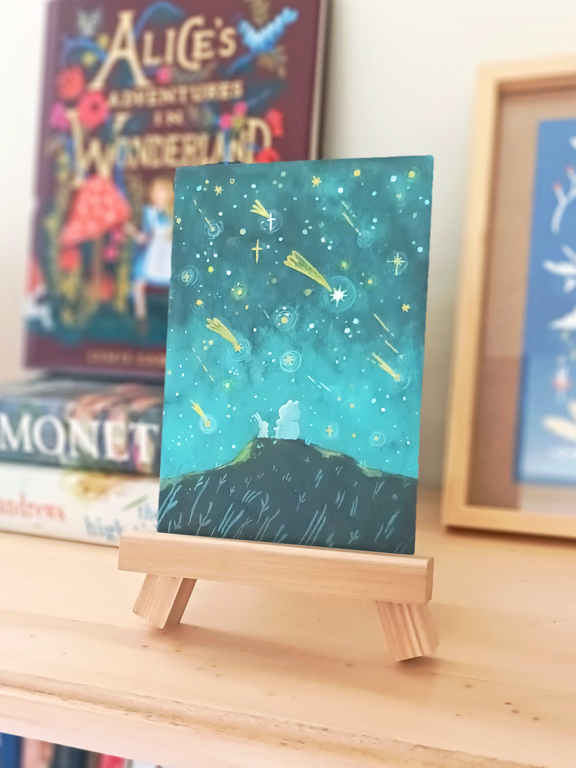 A6 art print with easel