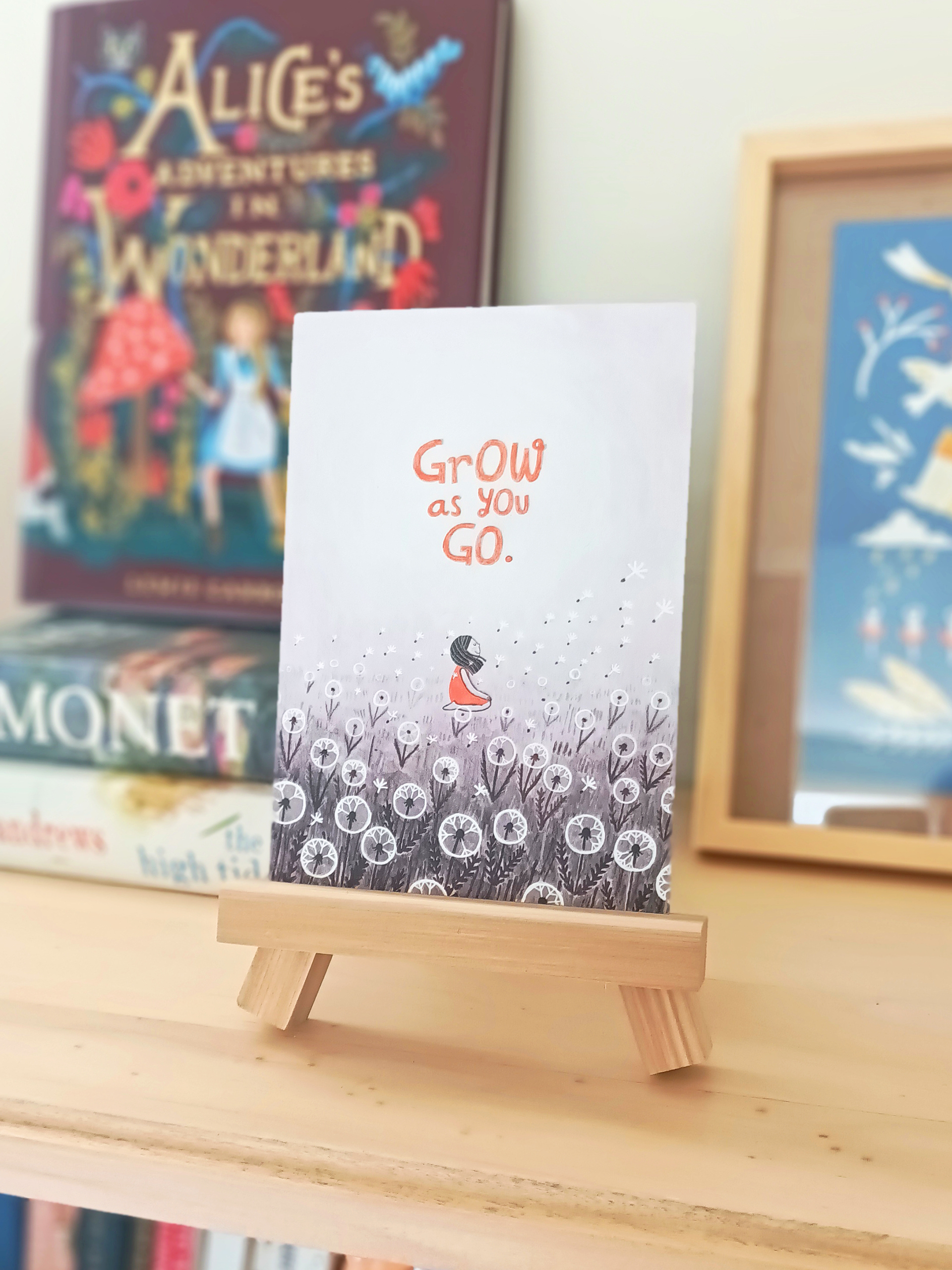 A6 art print with easel