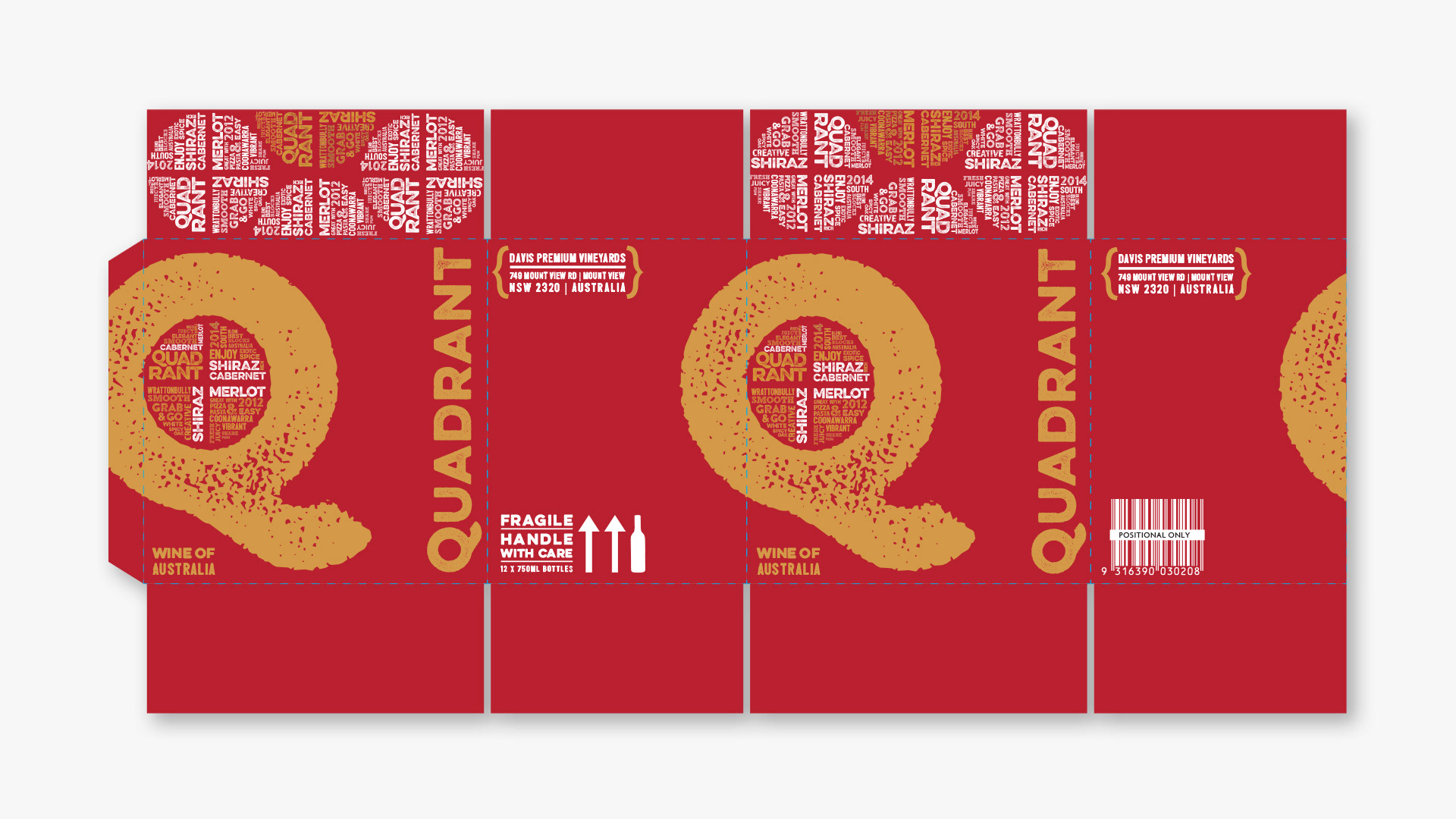 Case packaging mock-up