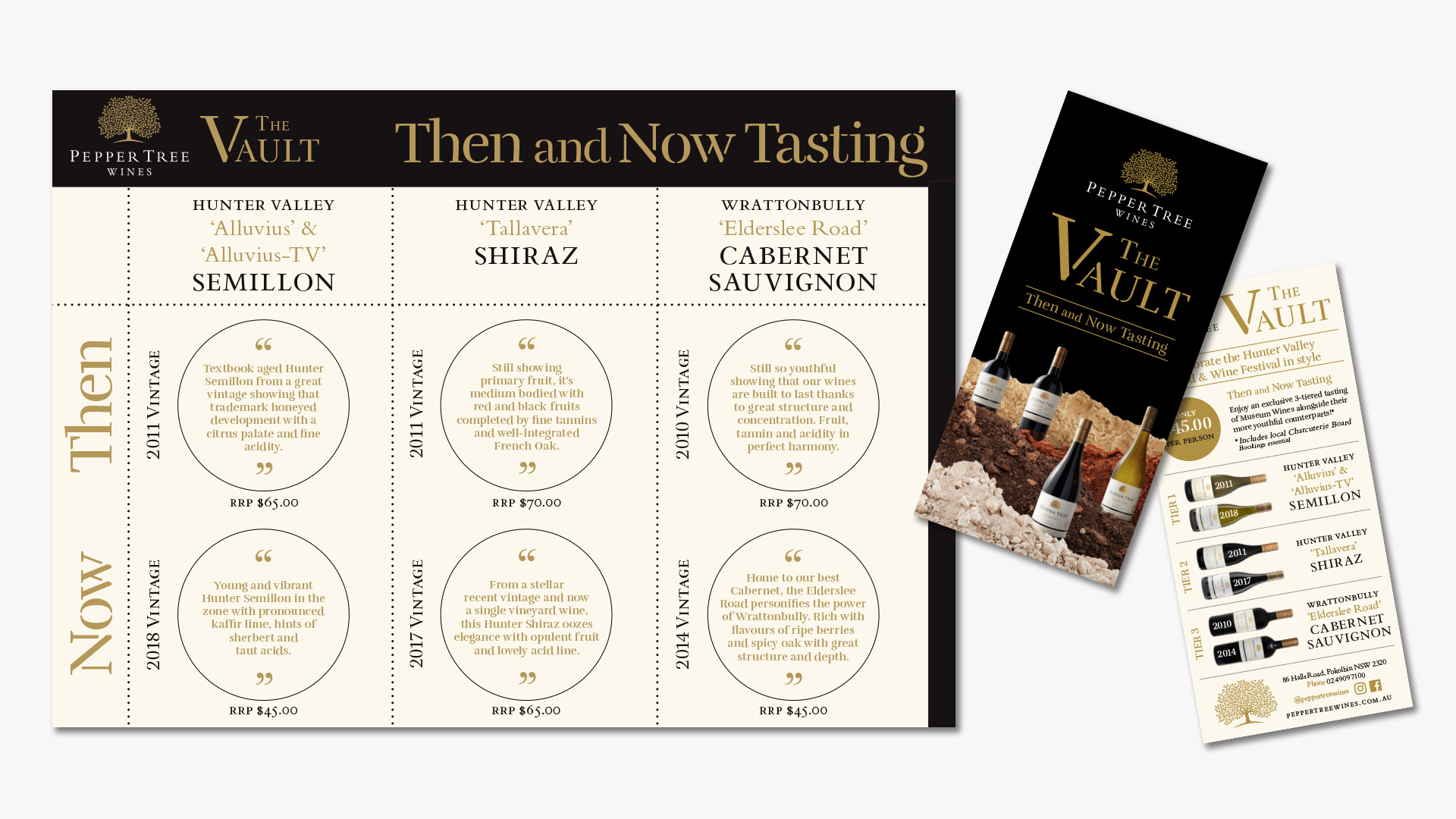 Then & Now Exclusive Tasting promotional material