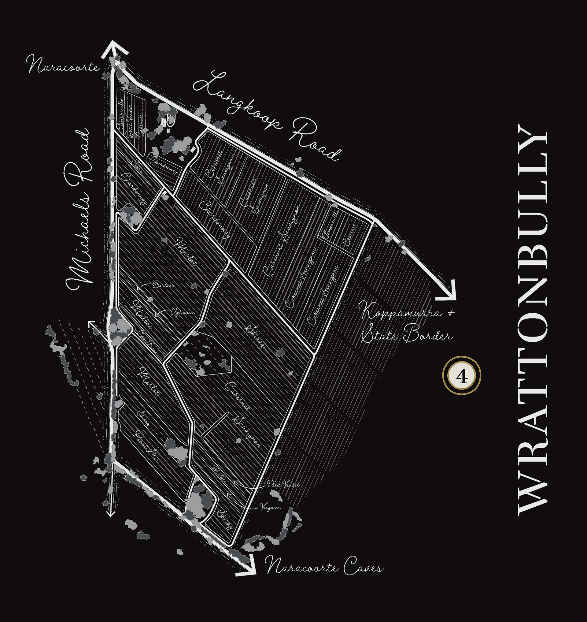 Wrattonbully vineyard aerial illustration