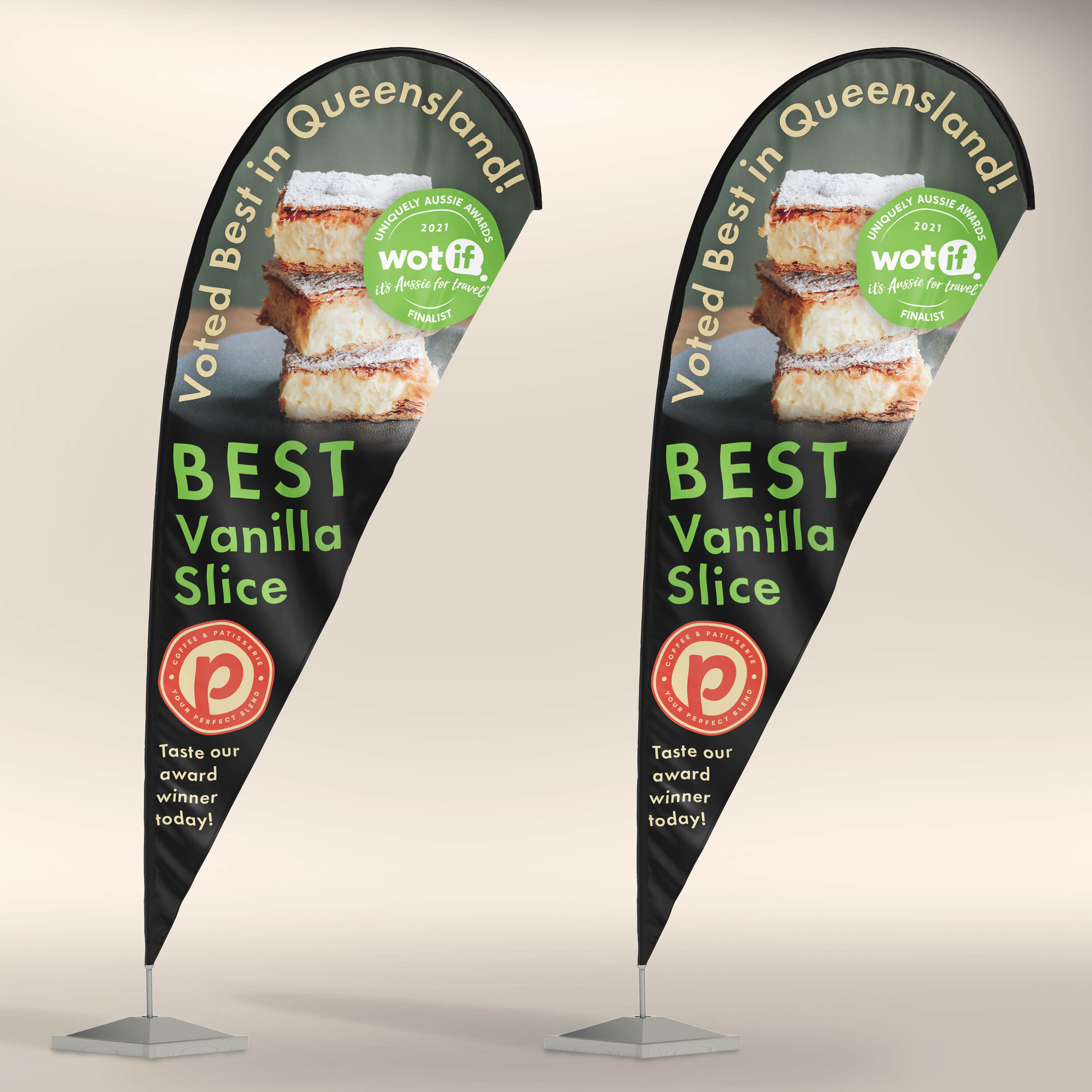 Promotional teardrop flag