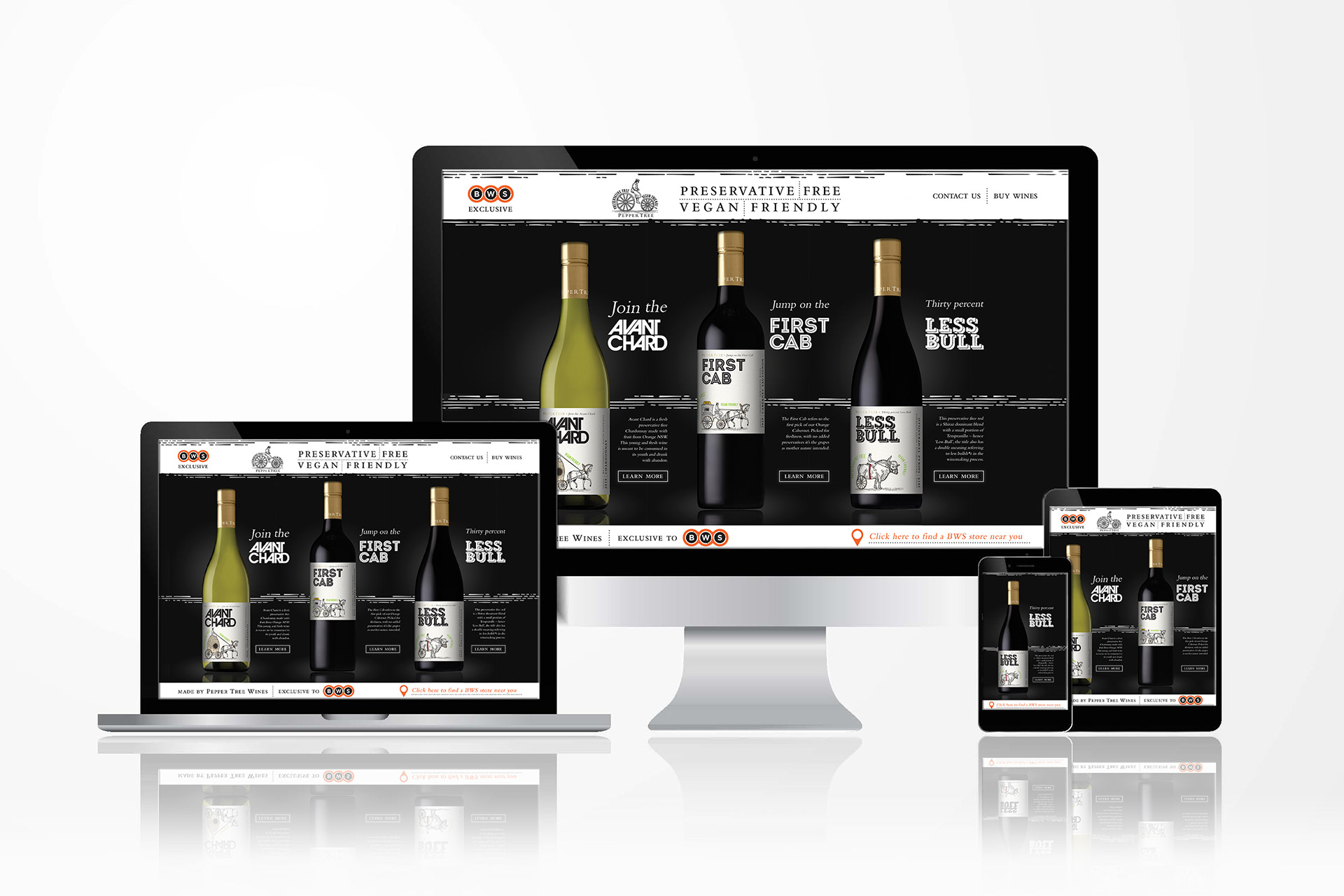Landing Page mock-up across devices