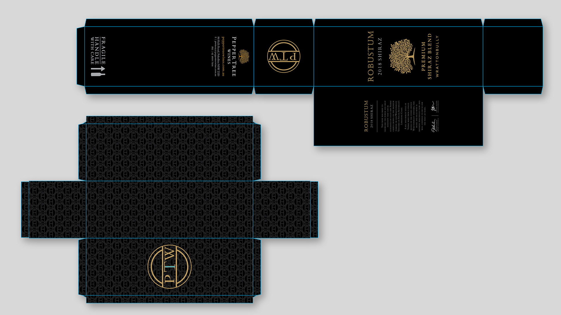 Robustum Individual Box - dieline