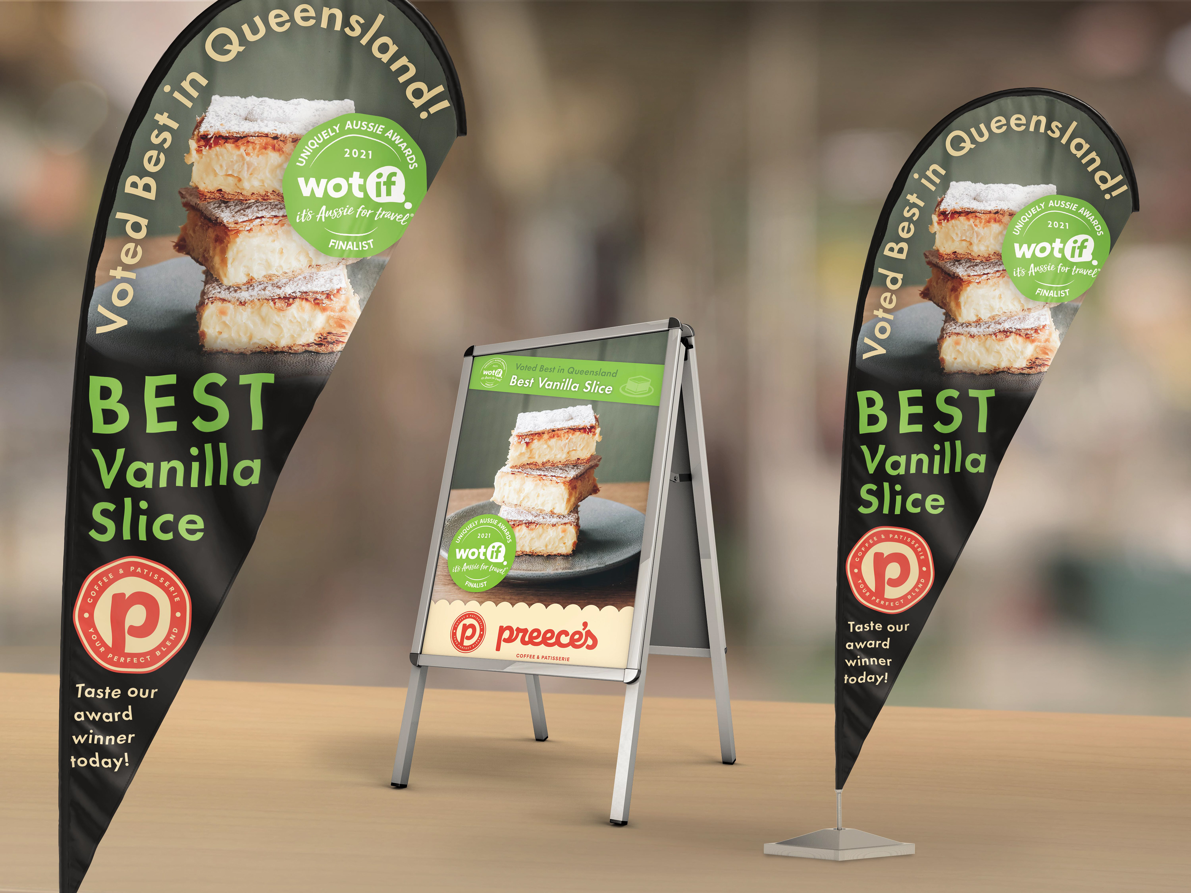 Preece's Best Vanilla Flag Signage