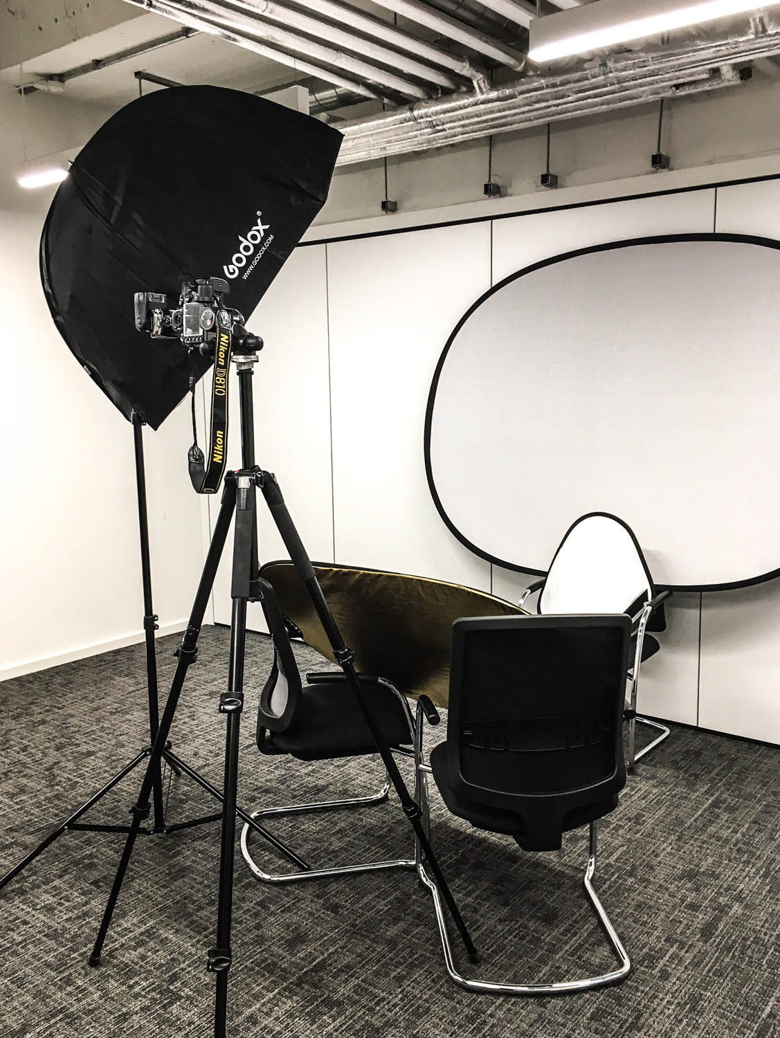 Bringing the studio to you, setting up easily in your office spaces