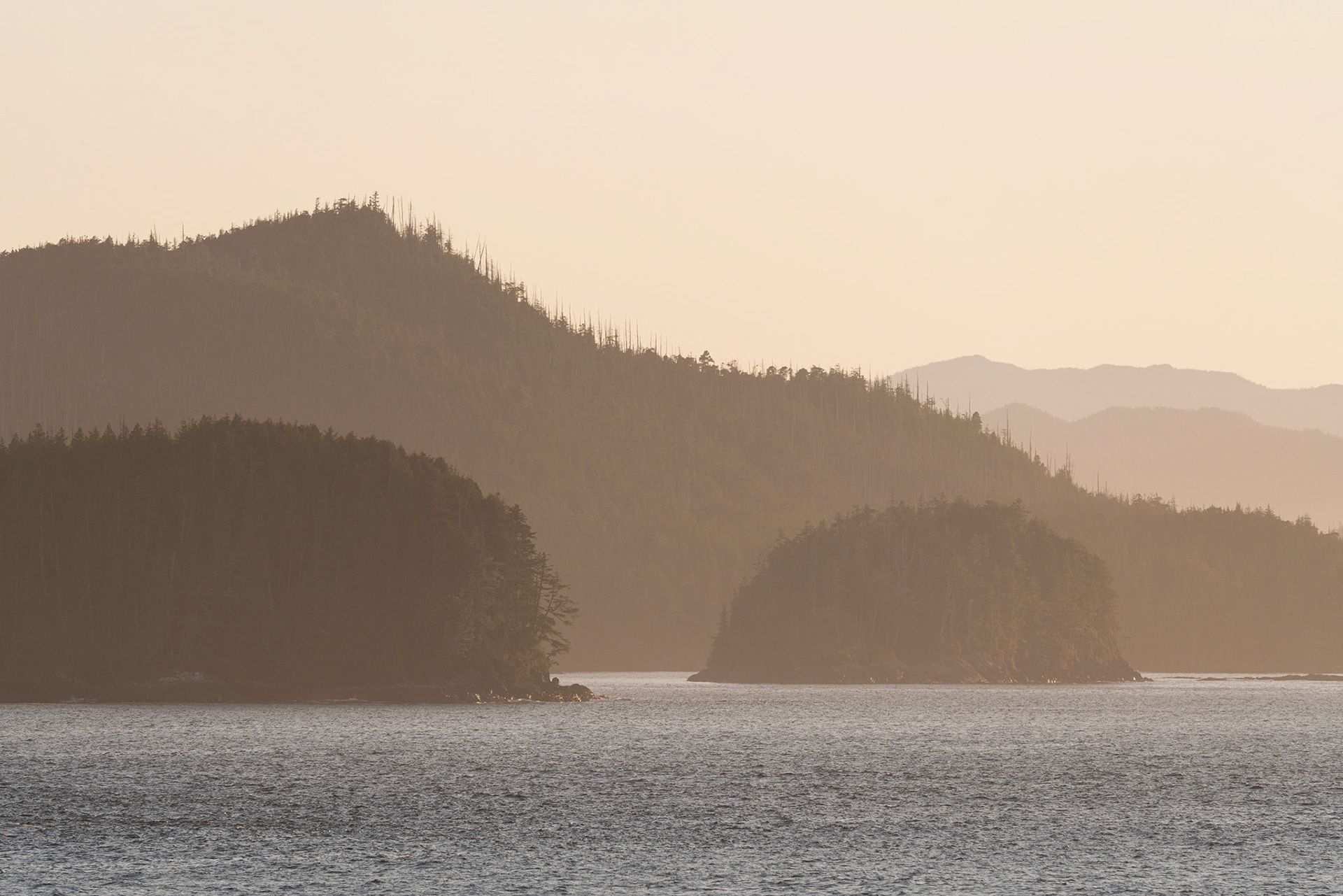 The Inside Passge, from Port Hardy to Prince Rupert.