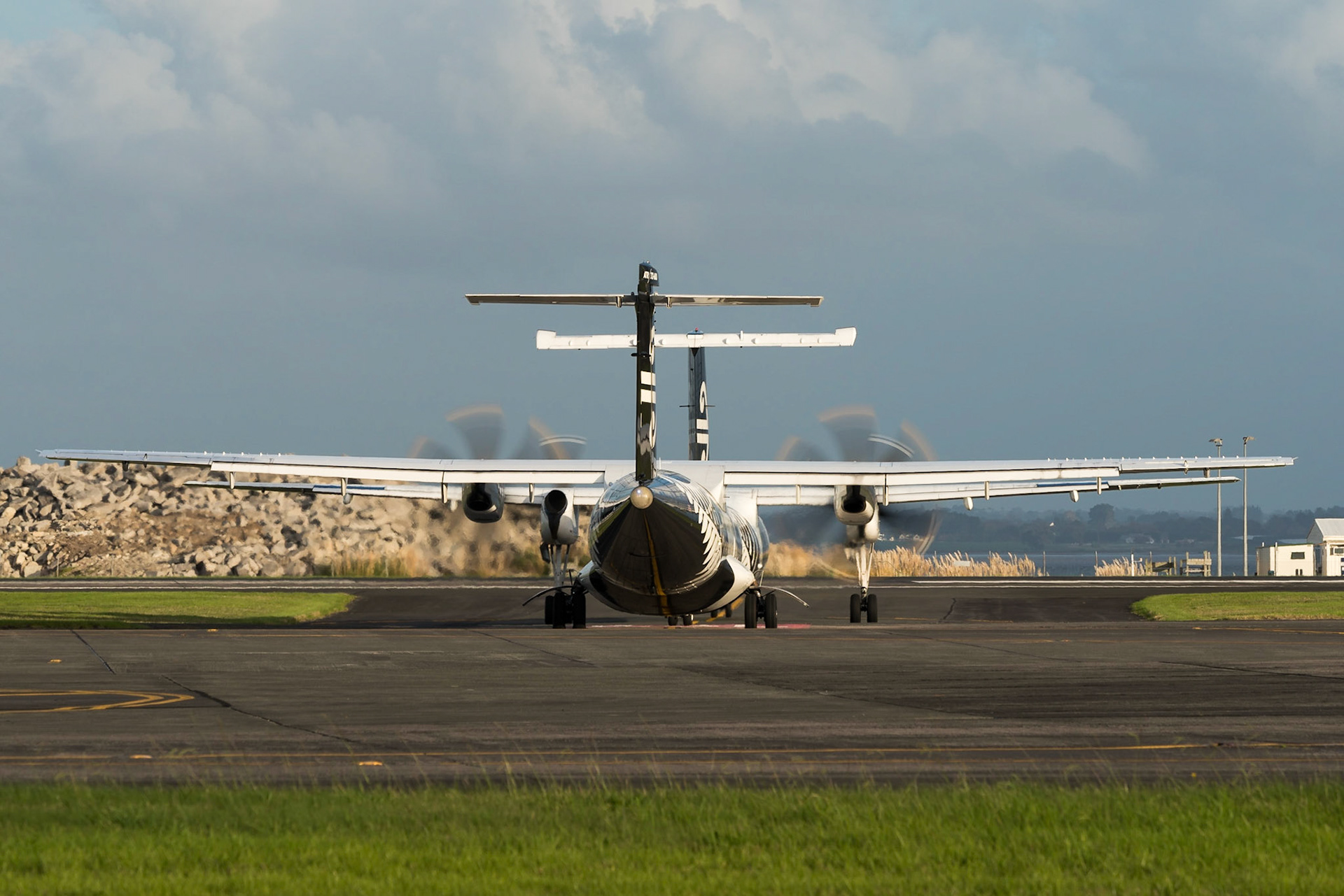 Air New Zealand link aircraft waiting to depart Auckland.