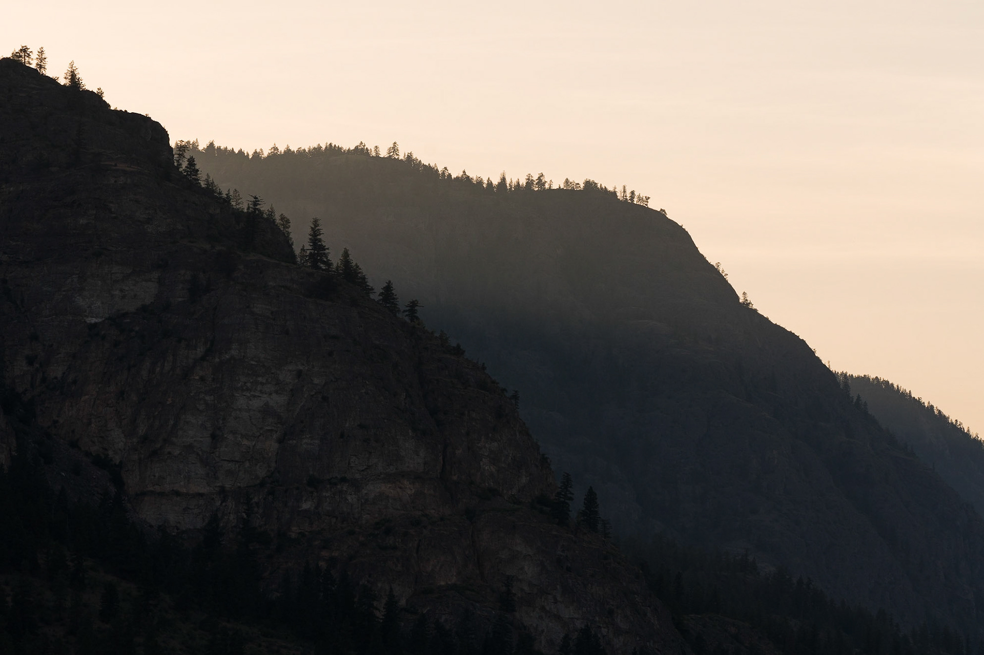 Sunset at a lake near Osoyoos