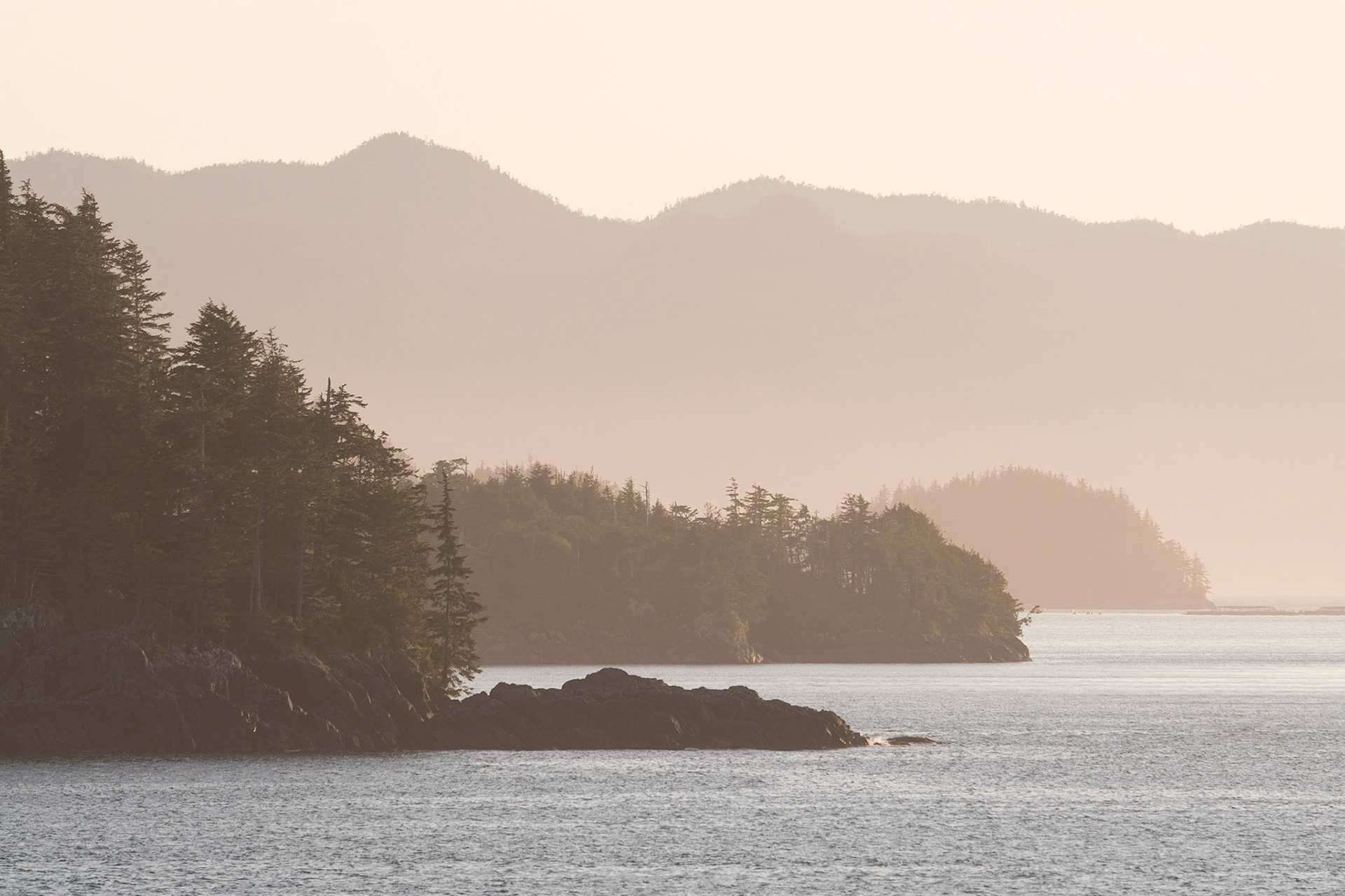 The Inside Passge, from Port Hardy to Prince Rupert.