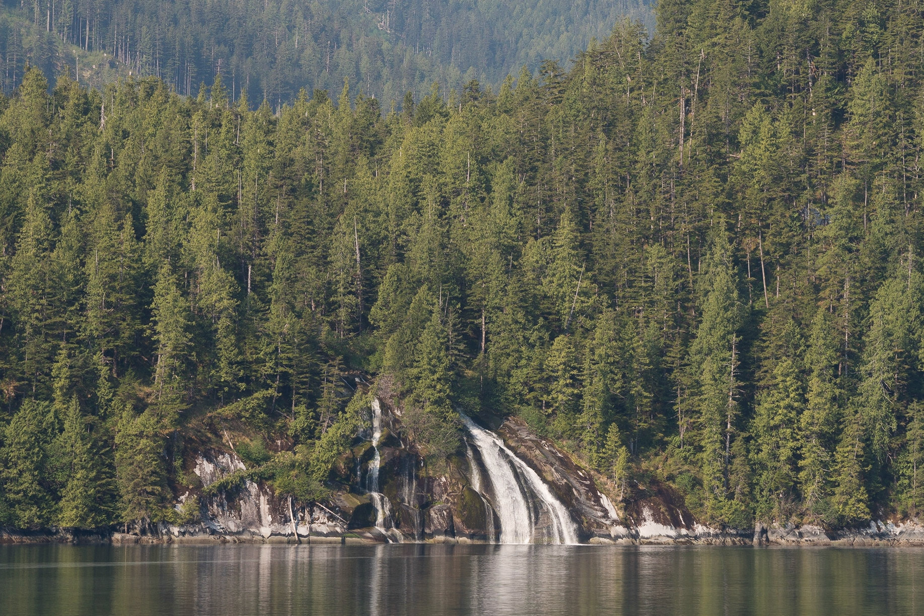 One of many waterfalls through the chanel