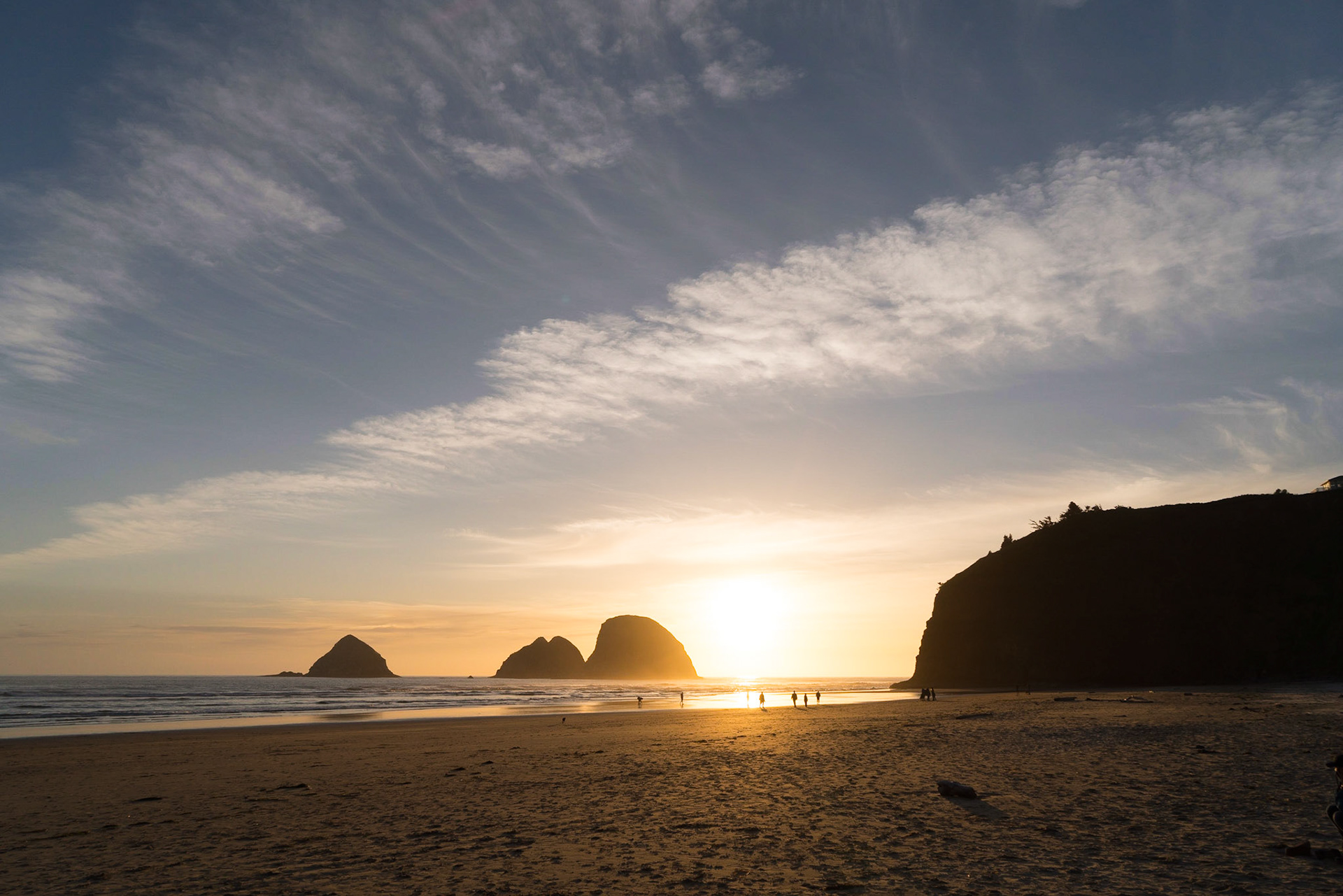 Sunset at Oceanside, west of Tillamook OR