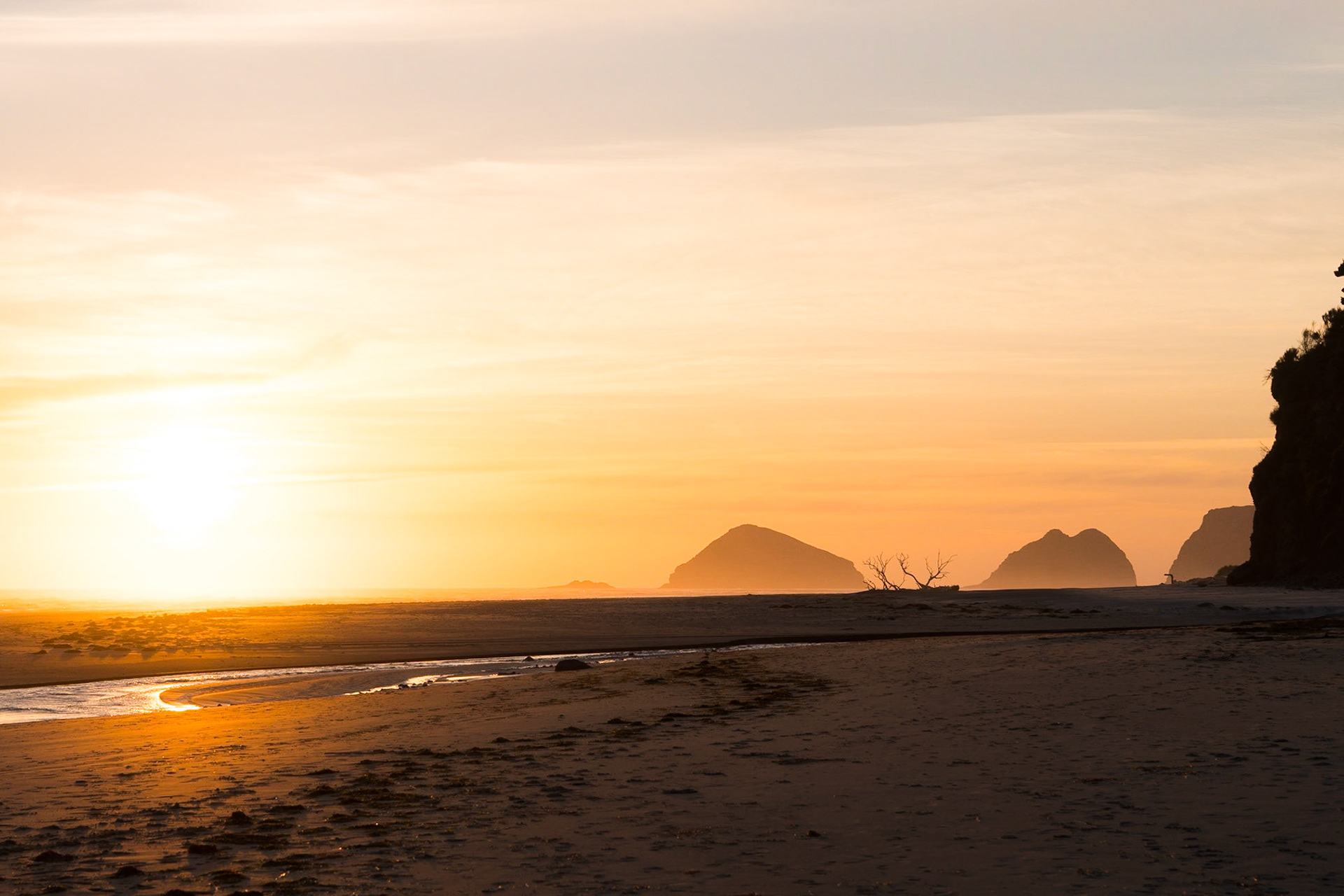 Sunset at Oceanside, west of Tillamook OR