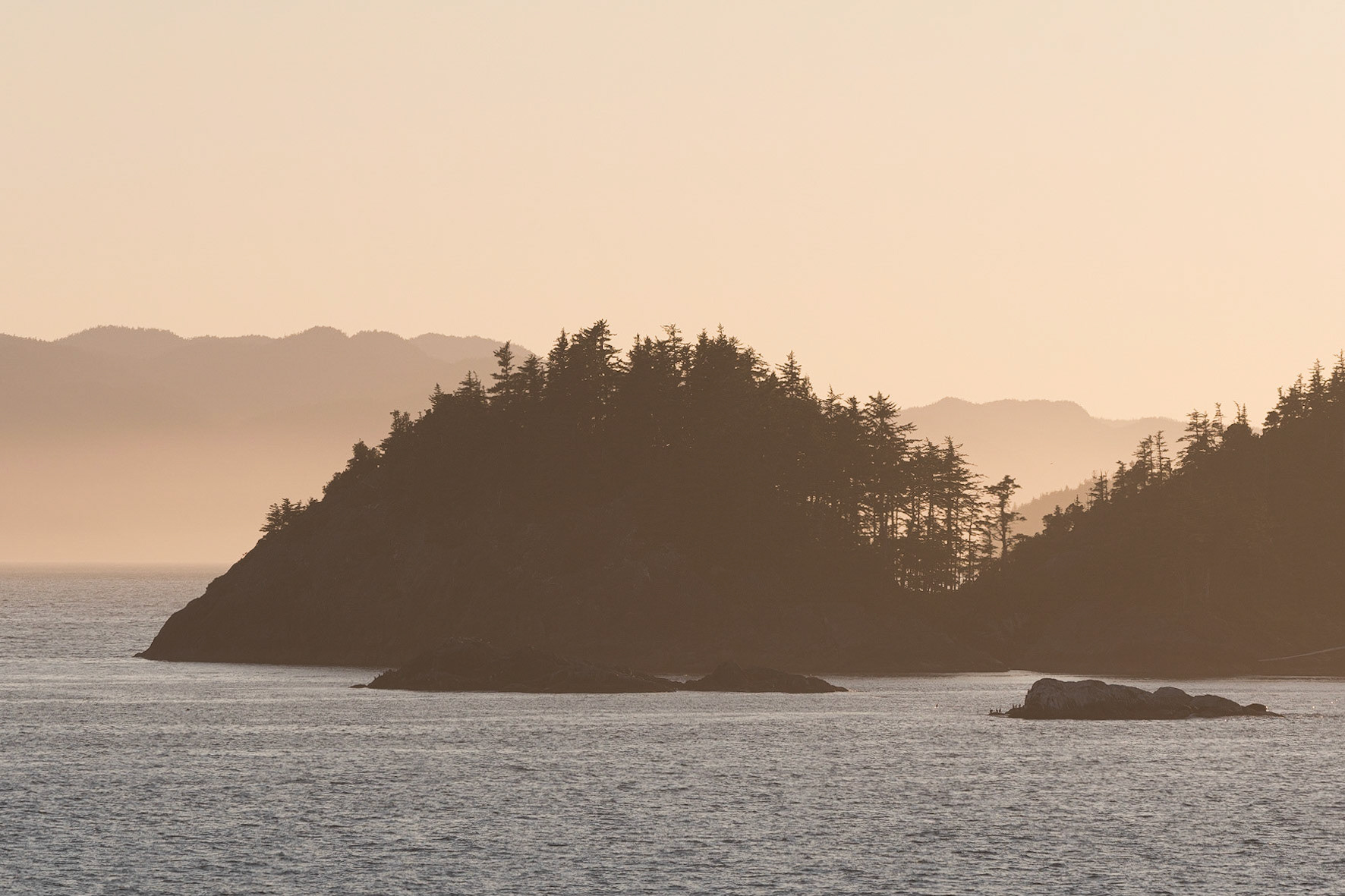 The Inside Passge, from Port Hardy to Prince Rupert.