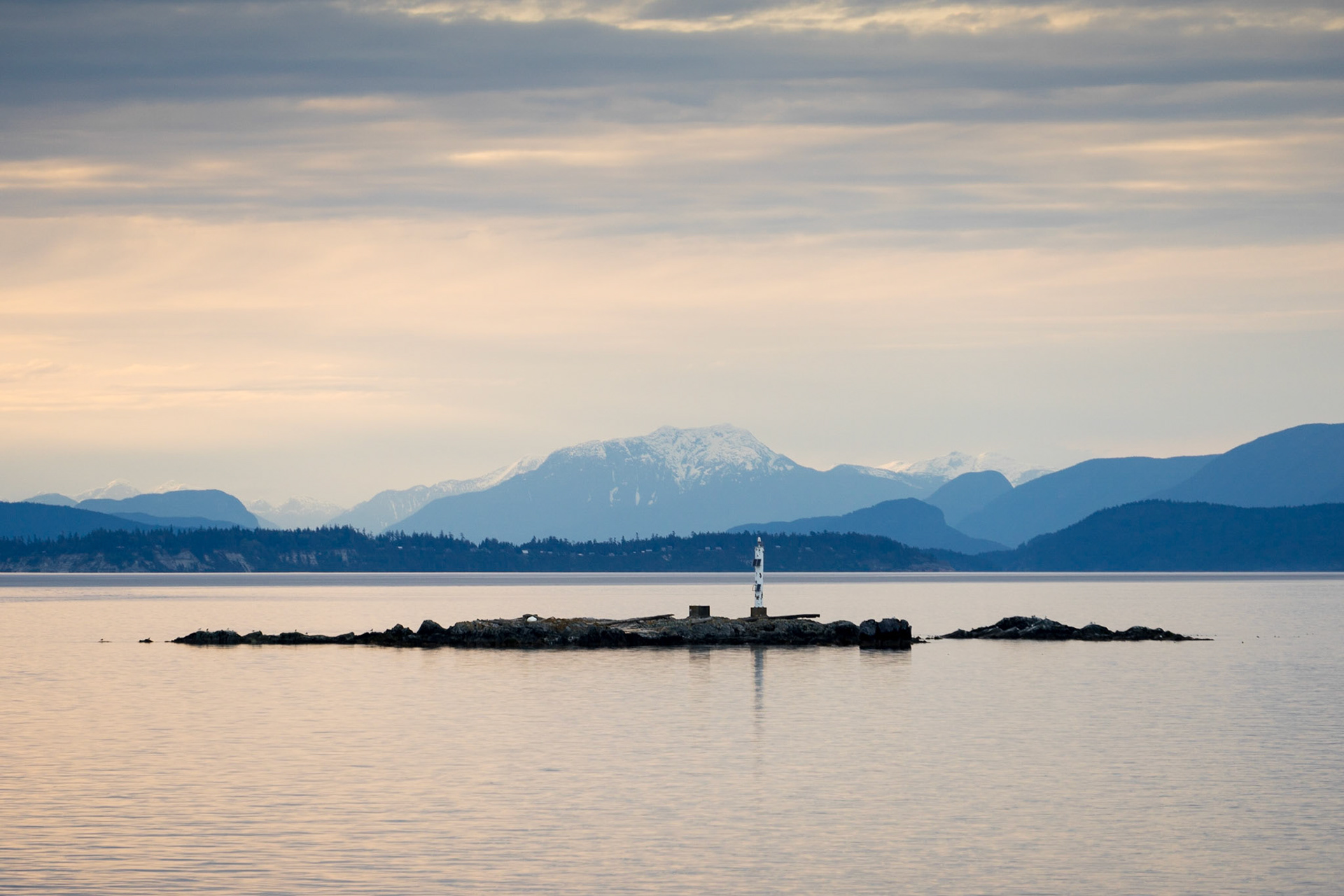 On the ferry from Comox to Powell River in the evening.