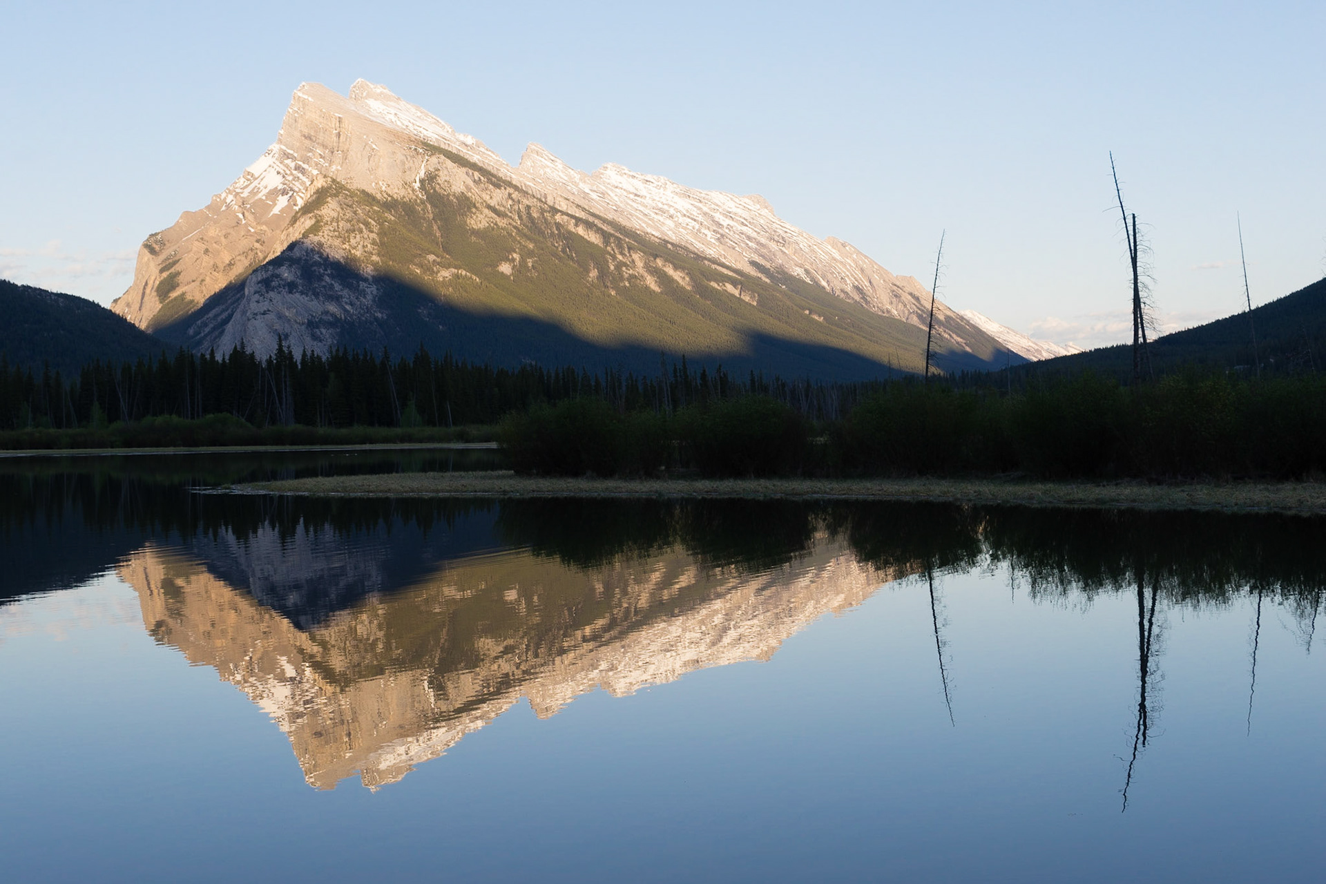 Reflections in the Vermillion Lakes, near Banff AB