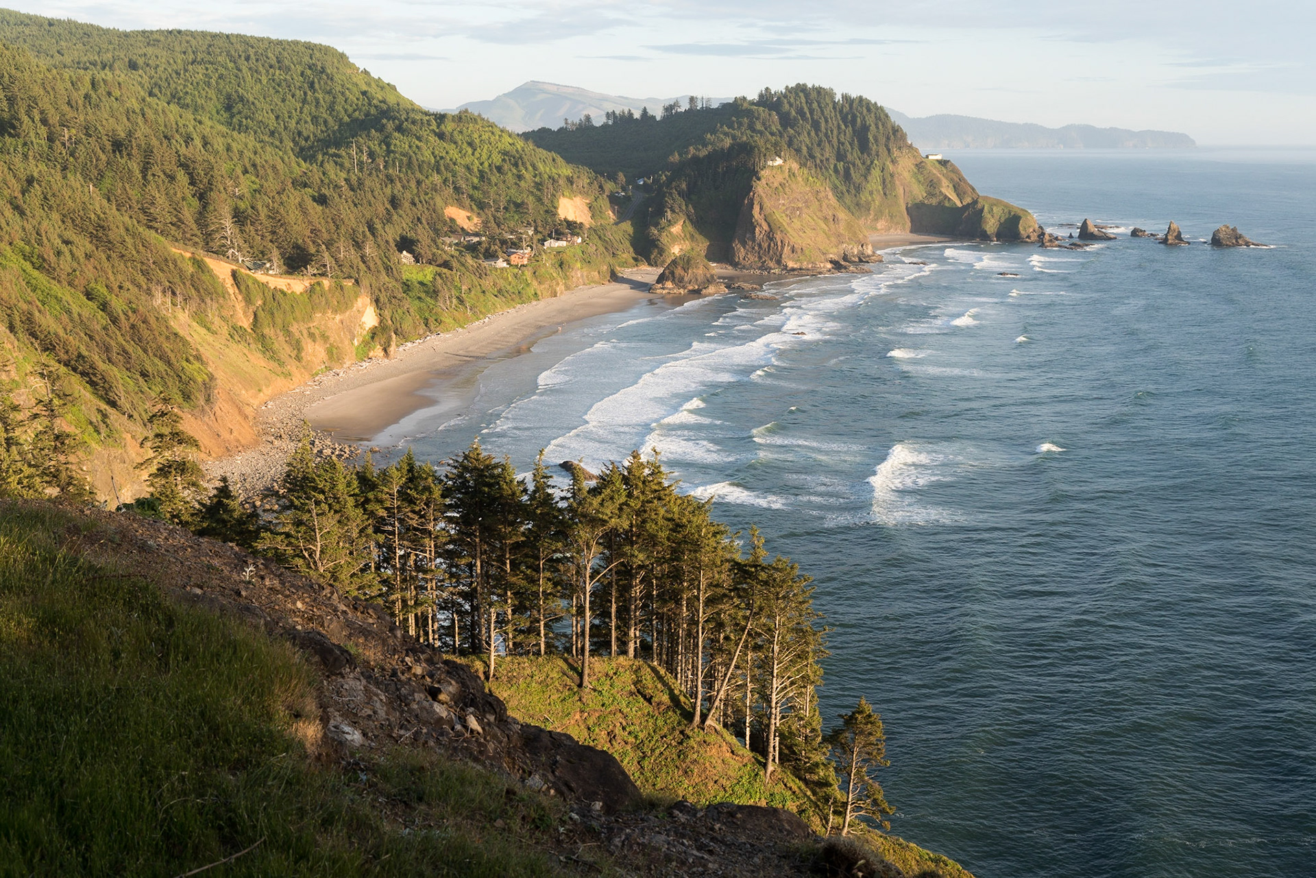 Sunset on the Oregon coast at Cape Meares.