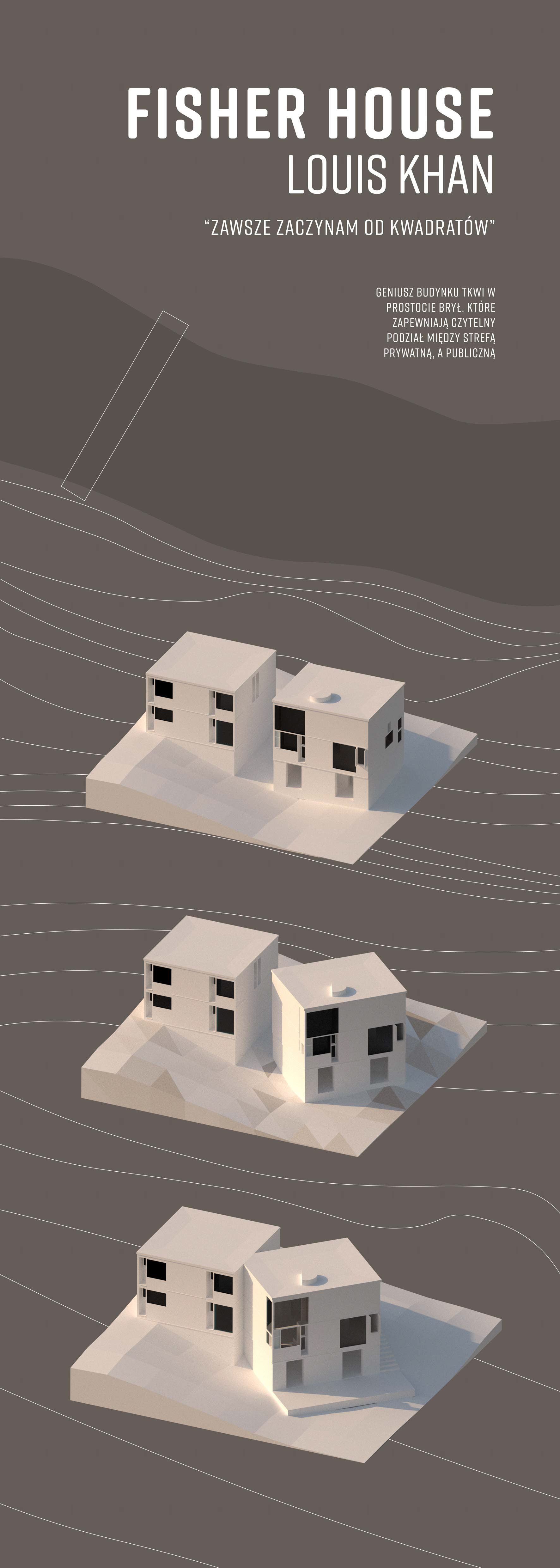 Synthetic representation of a visual analysis of an iconic project by Louis Khan.