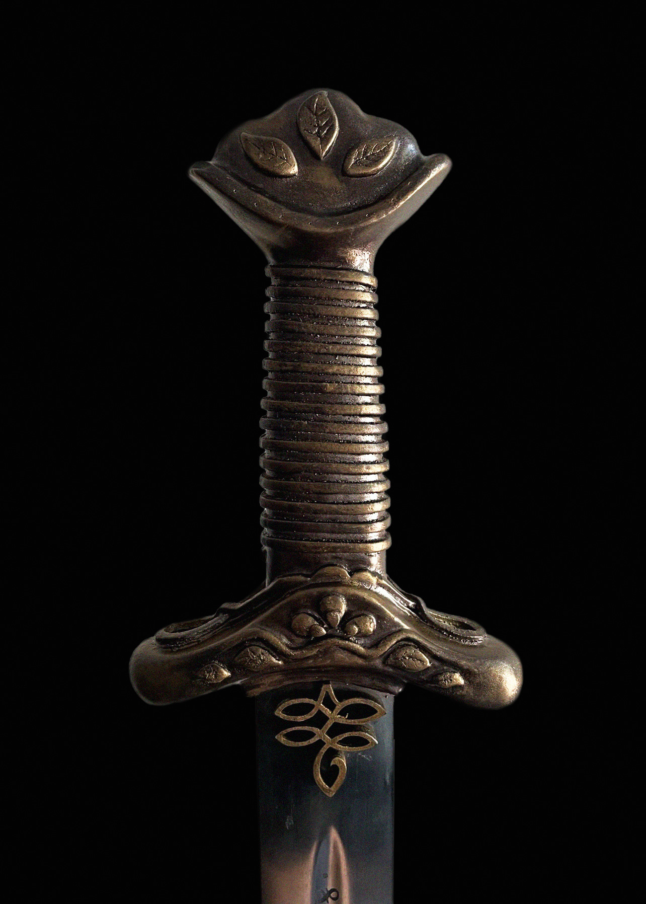 Excalibur - Carbon Steel Engraved Blade, Epoxy Clay Molding, Resin Coat, and Paint