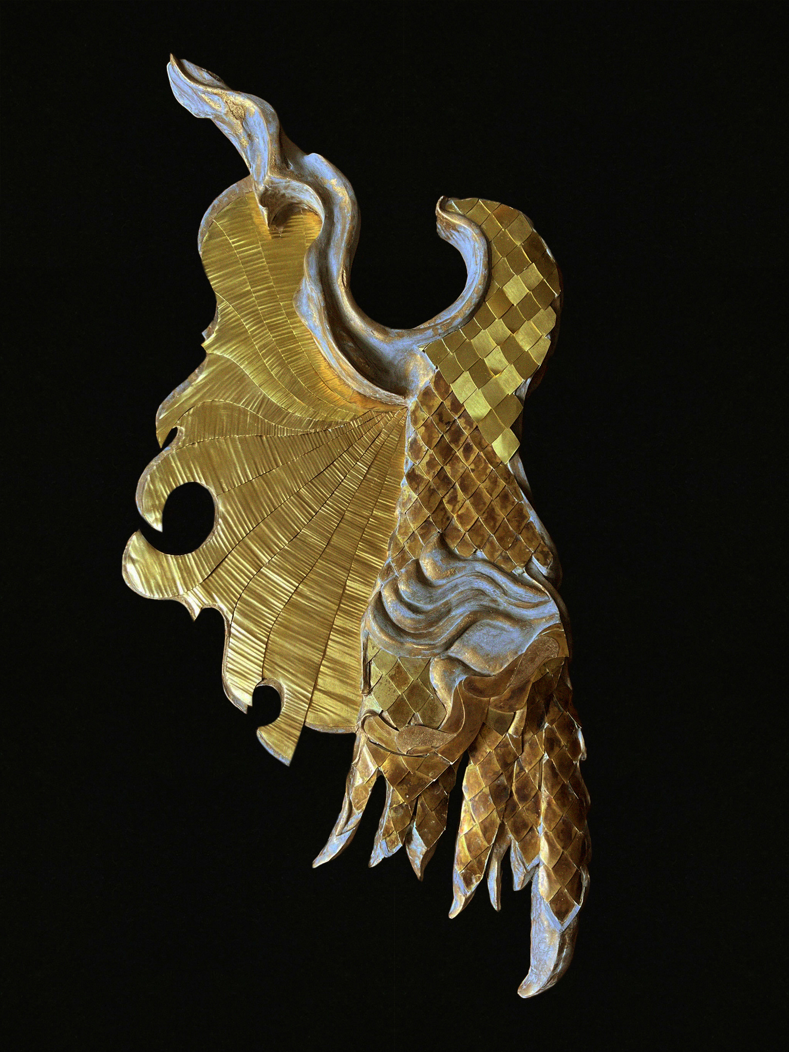 The Dragon Stone Shield - Laser Cut, 3D Printing, Foam Sculpting, Epoxy Clay Sculpting, Brass Manual Details.