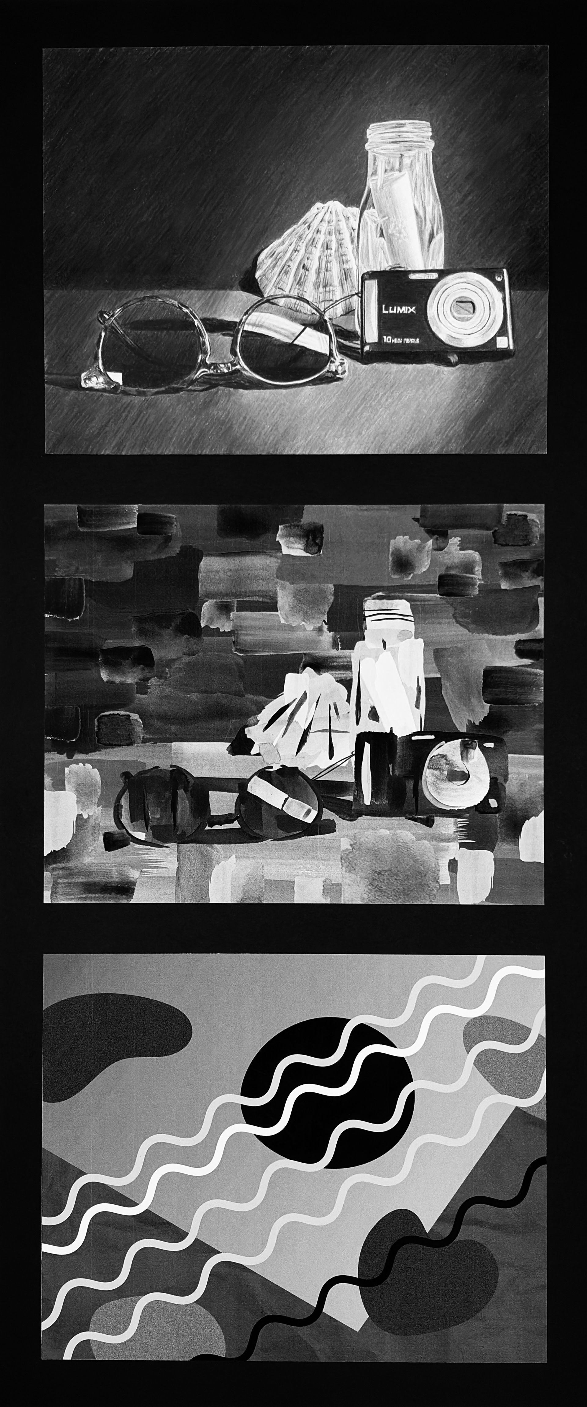 3 Degrees of Representation | 2025 | Colored Pencil, Adobe Photoshop, Adobe Illustrator