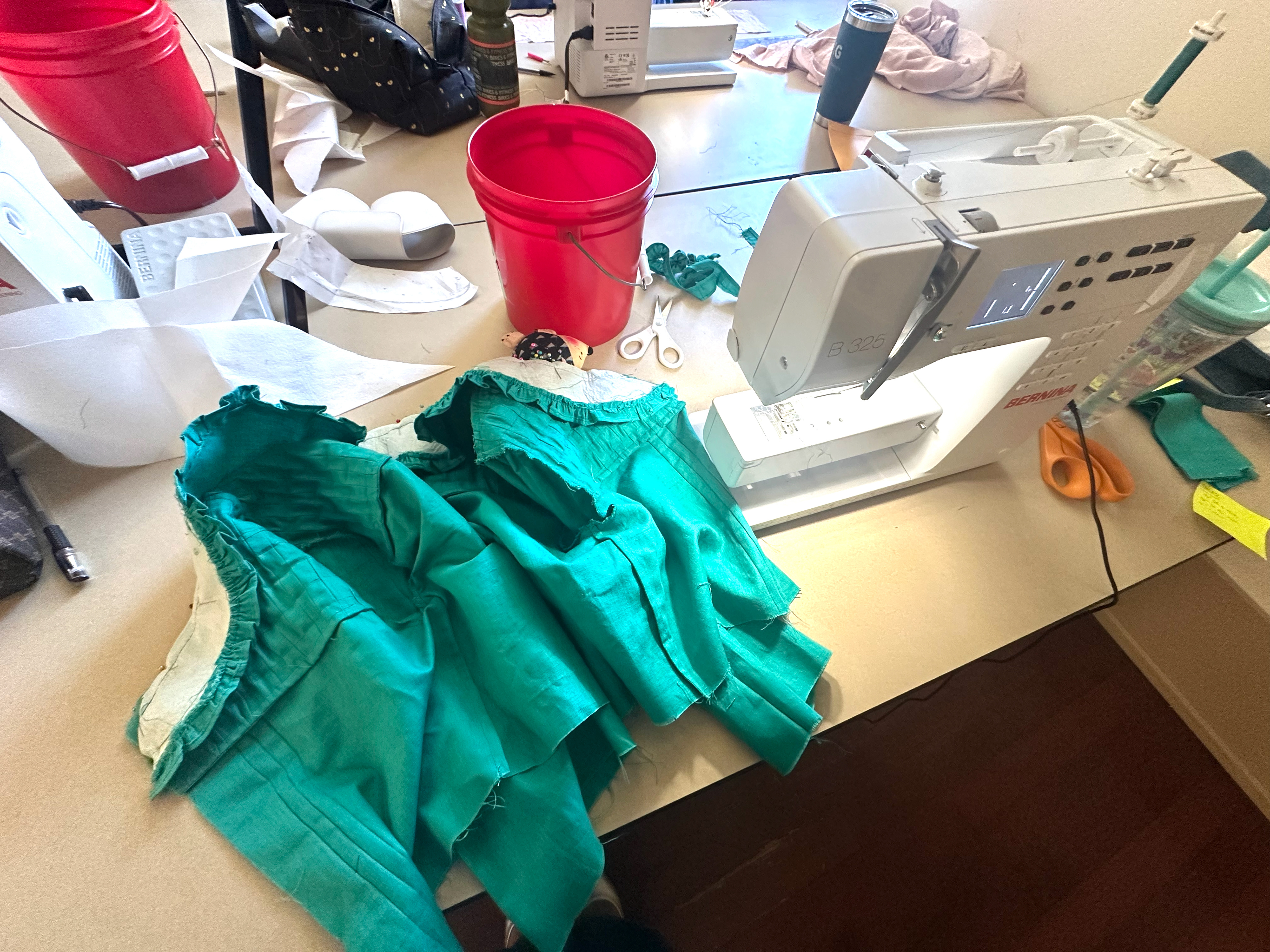 My process of constructing the collar.