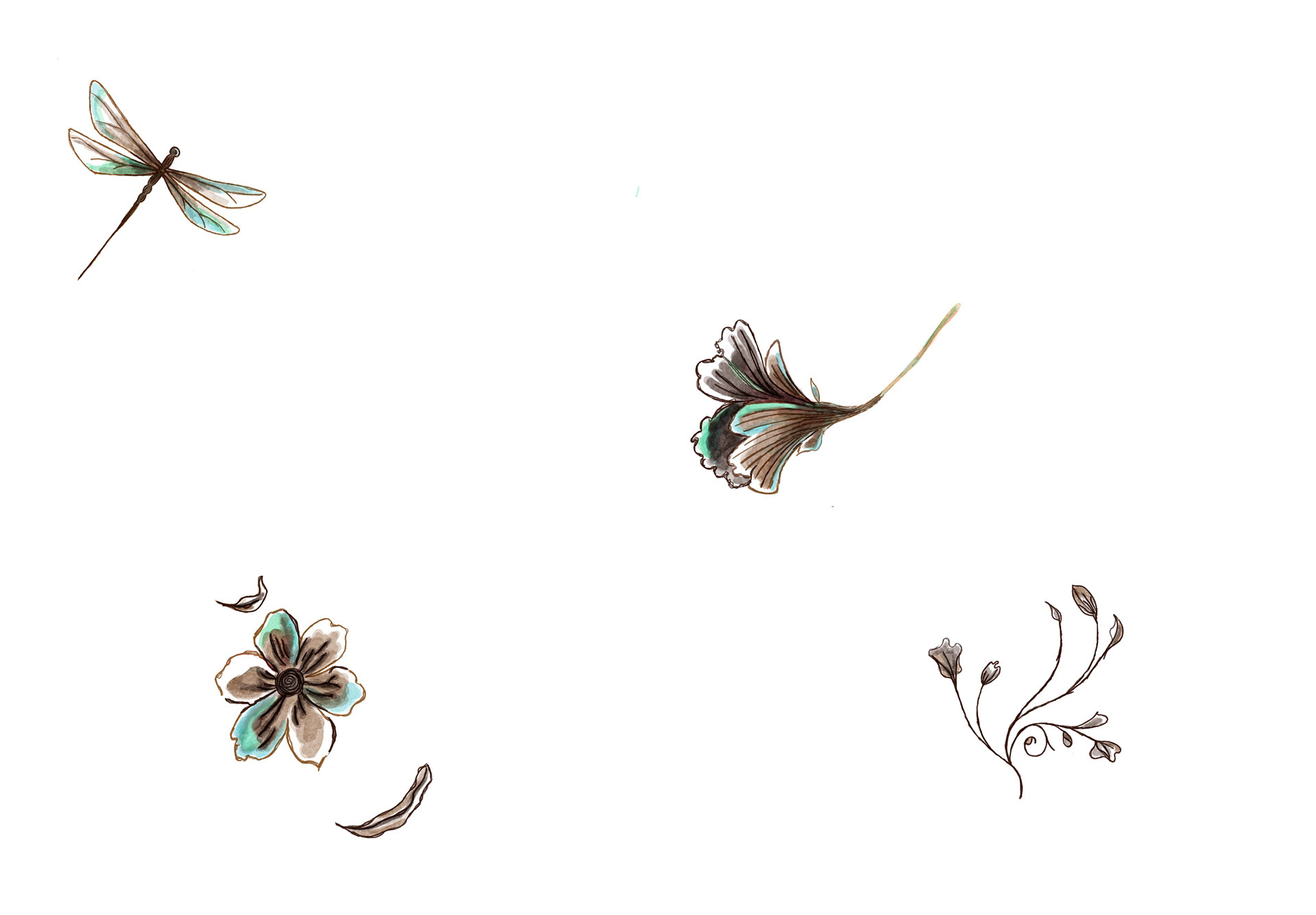 My original motifs drawn in Procreate.