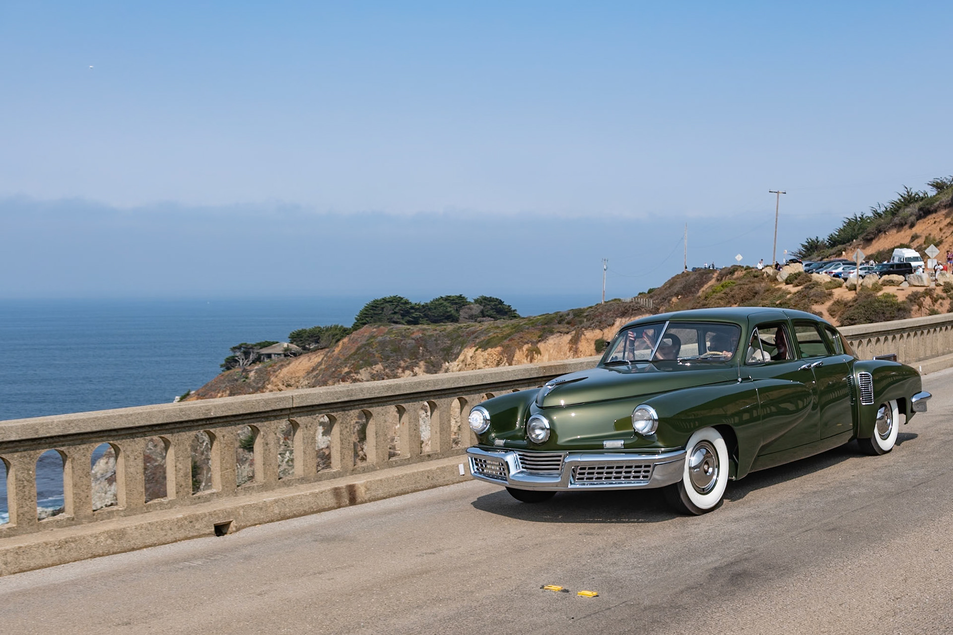 This Tucker (chassis 1015) made an appearance in the 1988 movie Tucker: The Man and His Dream. During filming the car still had its original green paint and, according to its then owner, the only thing that didn’t work on the car was the radio. Stahls Automotive Foundation became the car’s fourth owner in 2008, and in 2011, the car received a frame-off restoration during which it was repainted in its original Andante Green.