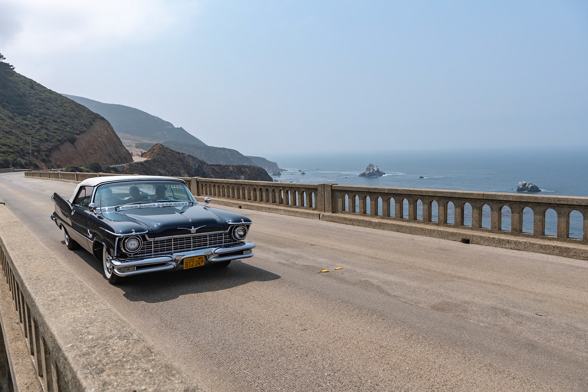 The Chrysler Corporation had used the Imperial model name to define its finer motor car offerings since the late 1920s, but they first chose to use the Imperial name as a stand-alone marque at the beginning of 1955. By 1957 the Imperial lineup was well into its second generation of body styles by Chryslers chief stylist Virgil Exner. His modern “Forward Look” futuristic style featured huge tailfins with gun-sight taillights, and a large rear “deck” that was almost nautical in its appearance. This 1957 Imperial Crown Convertible is one of just 1,167 produced. It was powered by Imperial’s 392 cubic inch Hemi V8, which produced 325 hp to move this 4,830-pound, 18-foot-long monster proudly out of the showroom after the buyer had paid the $5,598 price tag. This is truly an exceptional example from the era of “bigger is better.”